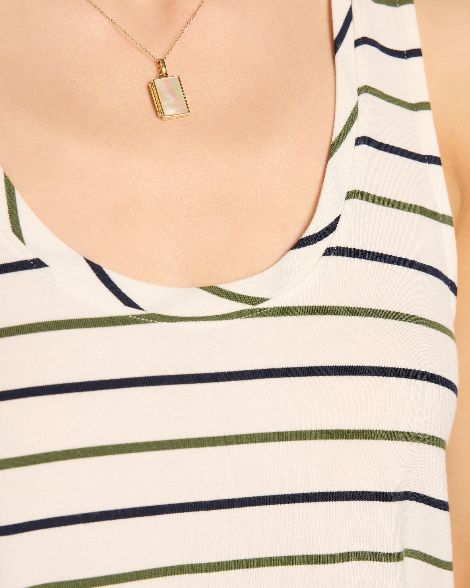 Natural/Nymph/Indin $|& SEAS Surfside Stripe Scoop Tank - SOF Full Front