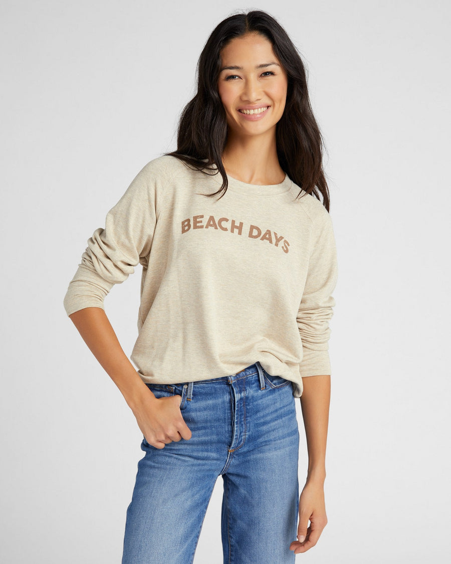 Marble $|& 78&Sunny Beach Days Graphic Sweatshirt - SOF Front