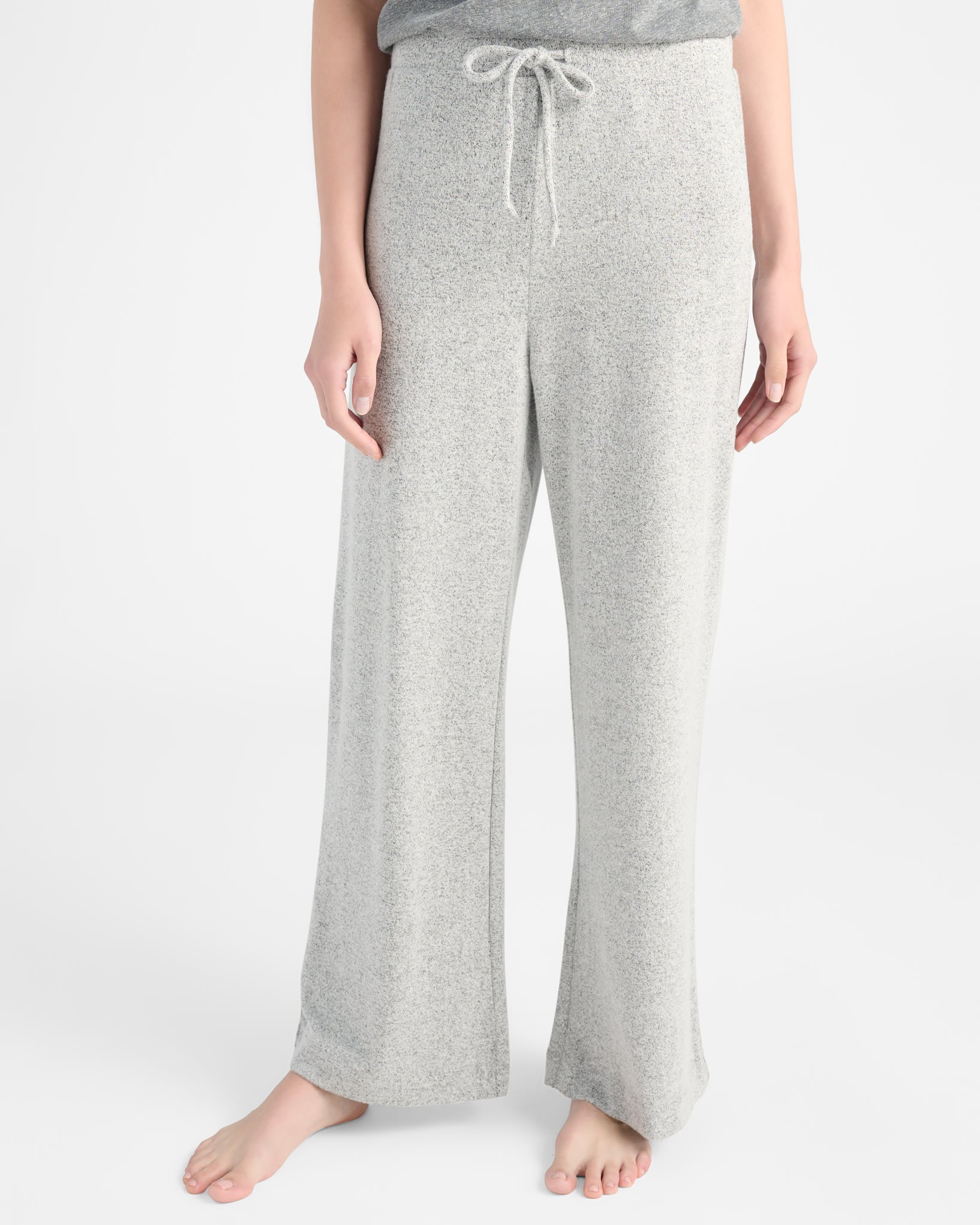 Heather Grey $|& SEAS Heathered Shoreline Hacci Lounge Pant - SOF Front