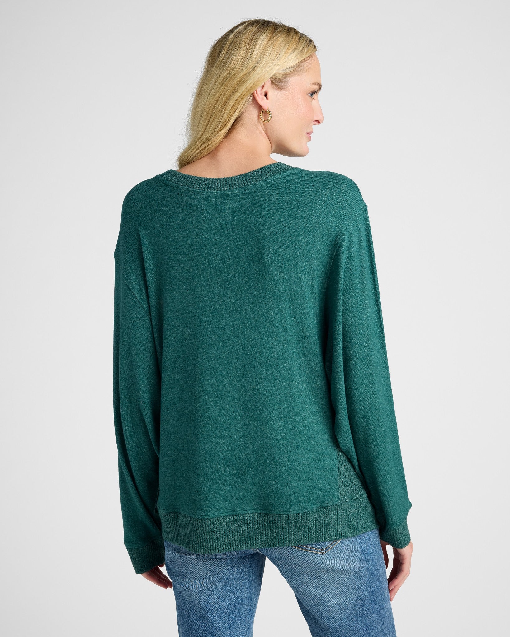 Heathered Spruced Up $|& SEAS Shoreline Merry Hacci Holiday Graphic Crew - SOF Back