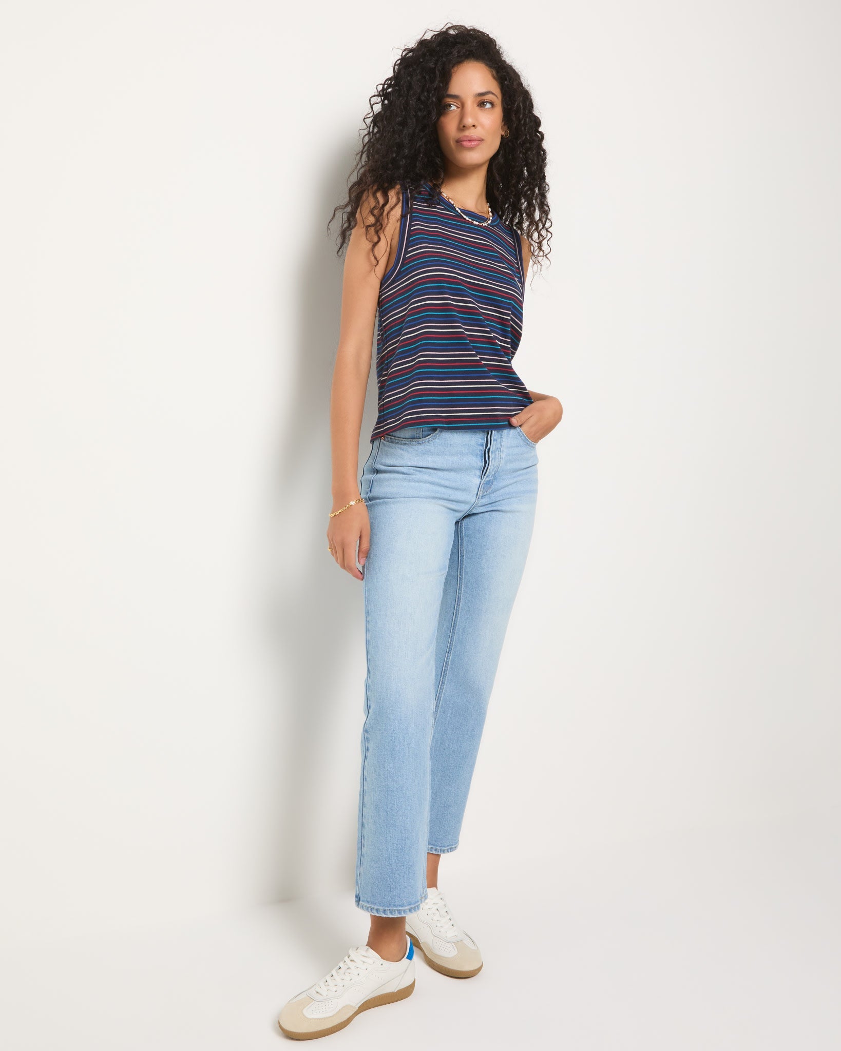 Mariner Midnight Multi Stripe $|& SEAS Together Again Tank - UGC On Fig