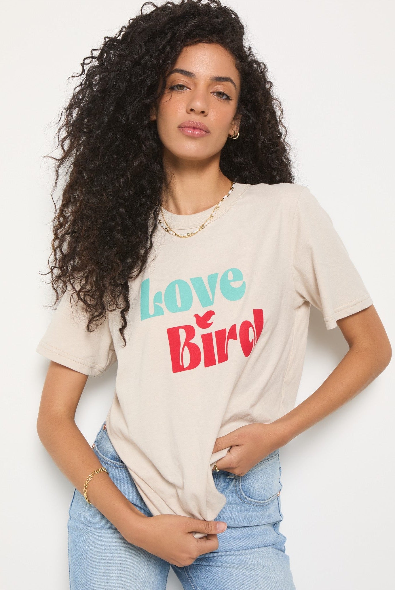 Birch $|& SEAS Love Bird Current Relaxed Graphic Tee - SOF Front