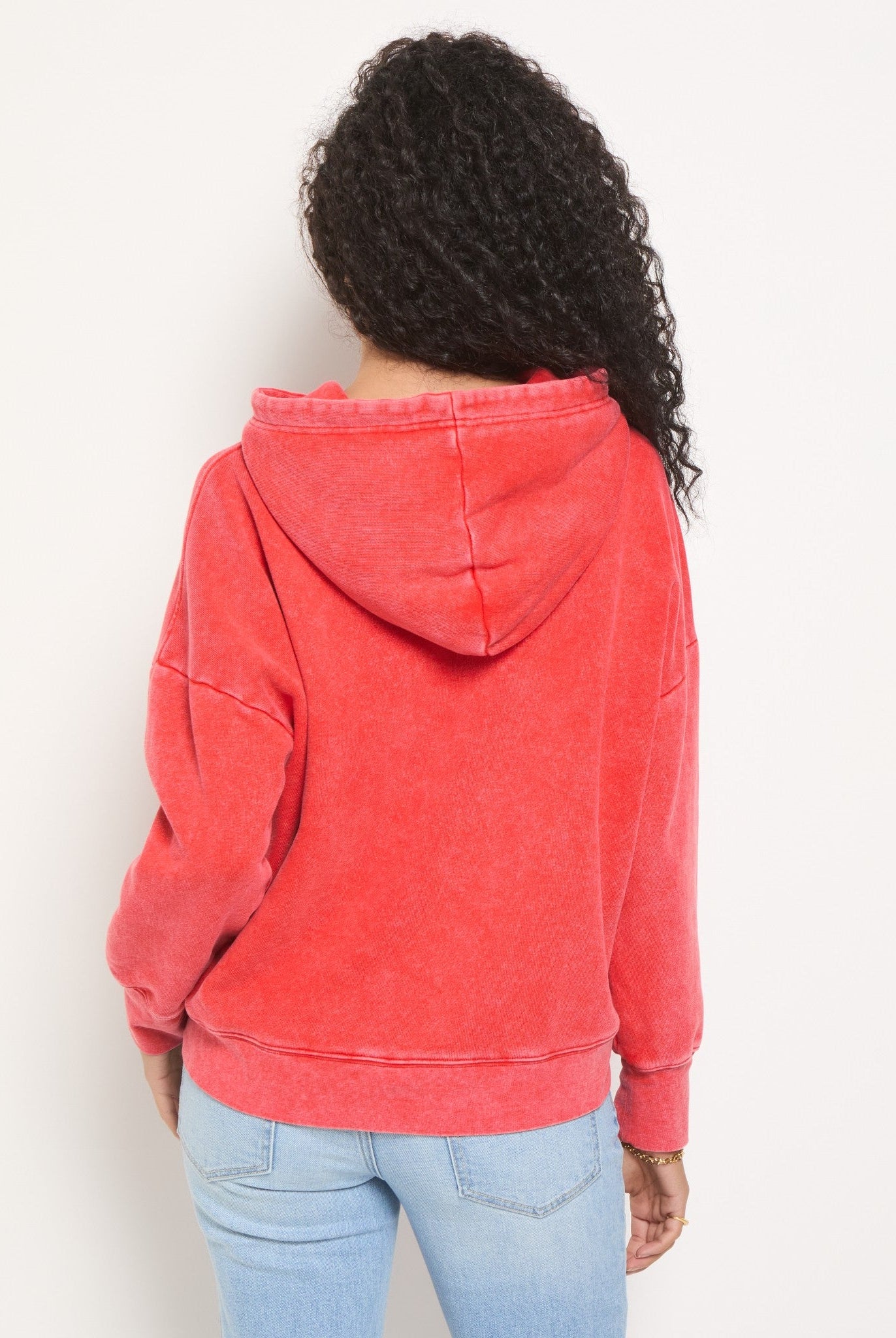 Washed Cherry $|& SEAS Bayside Mineral Wash Hoodie - SOF Back