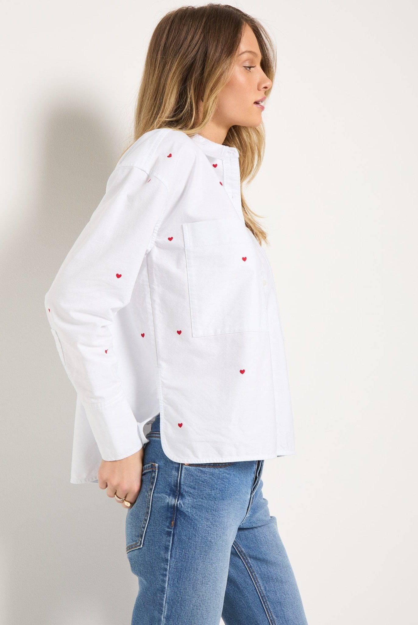White Heart $|& SEAS Jetty Button Up Shirt - UGC On Fig