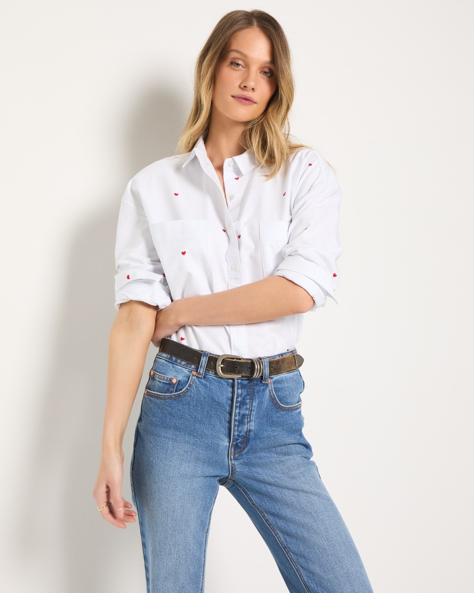 White Heart $|& SEAS Jetty Button Up Shirt - SOF Detail