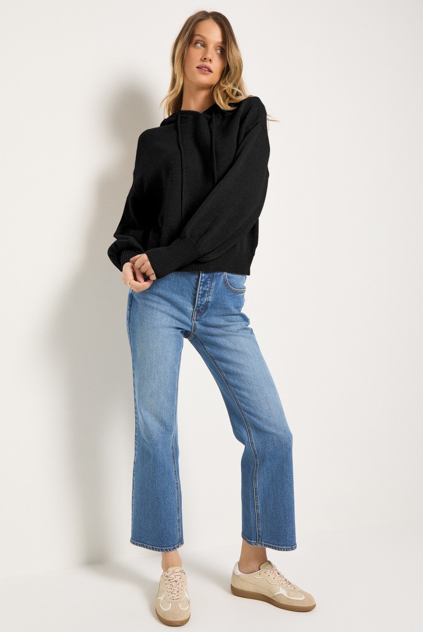 Black $|& SEAS Grove Hooded Sweater - UGC On Fig