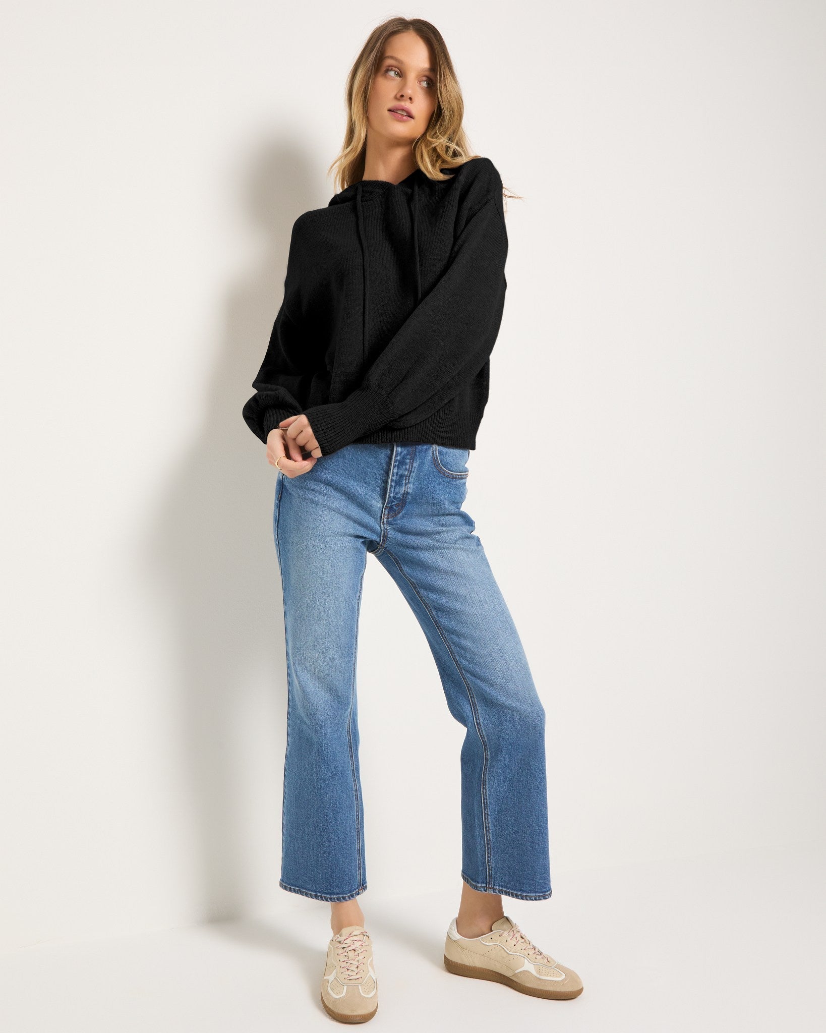 Black $|& SEAS Grove Hooded Sweater - UGC On Fig