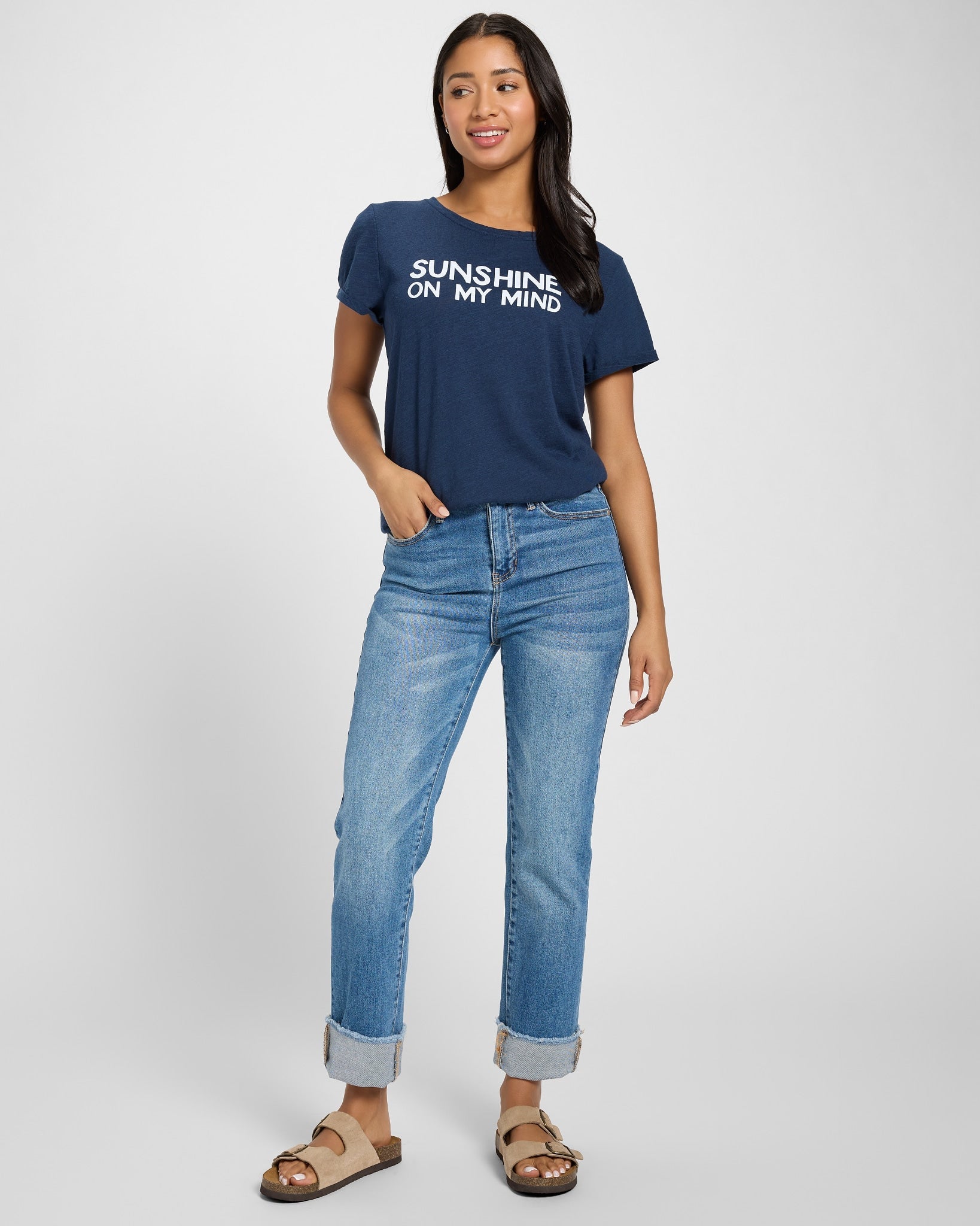 Navy $|& SEAS Everyday Graphic Tee - UGC On Fig