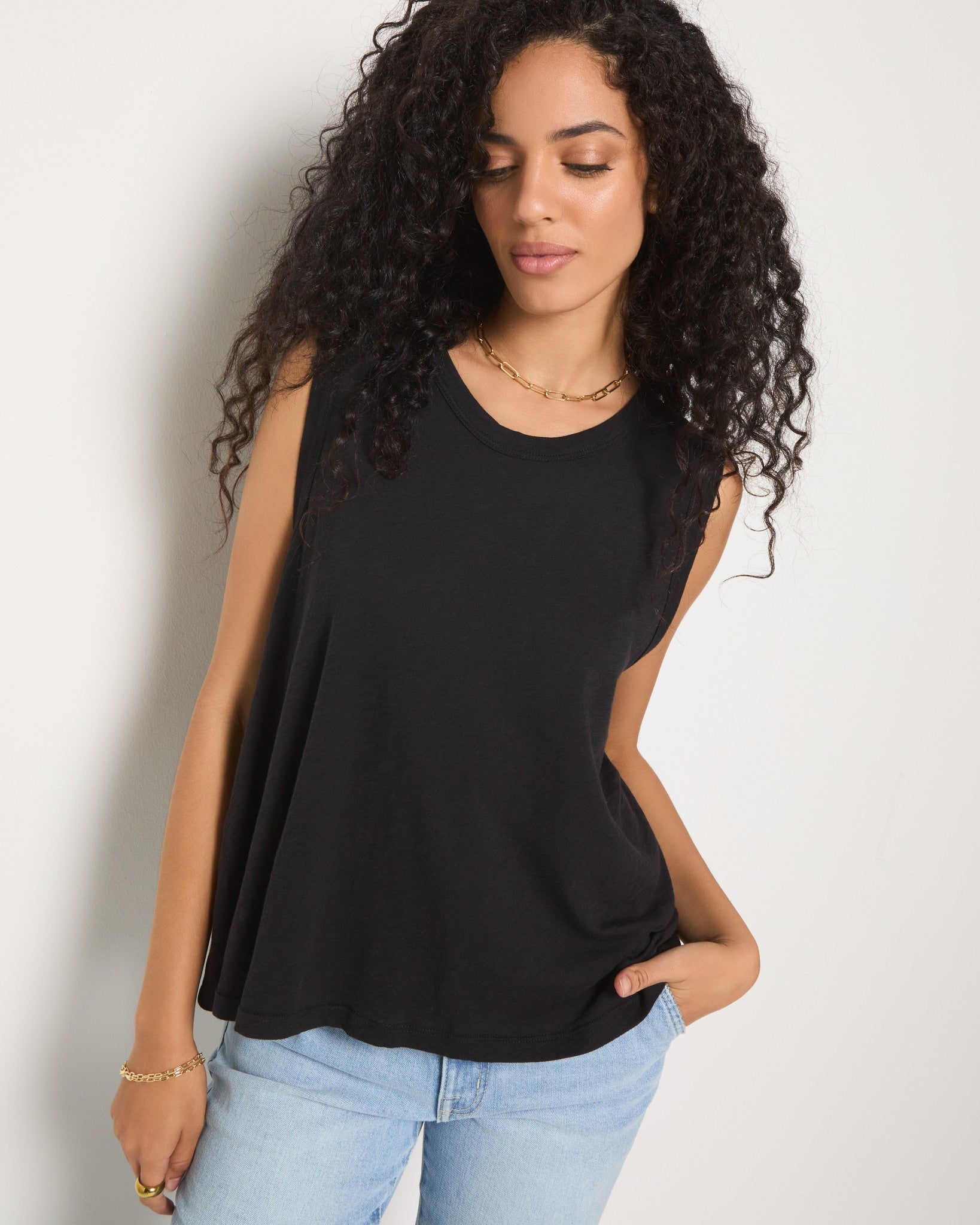 Black $|& SEAS Seabird Muscle Tank - VOF Front