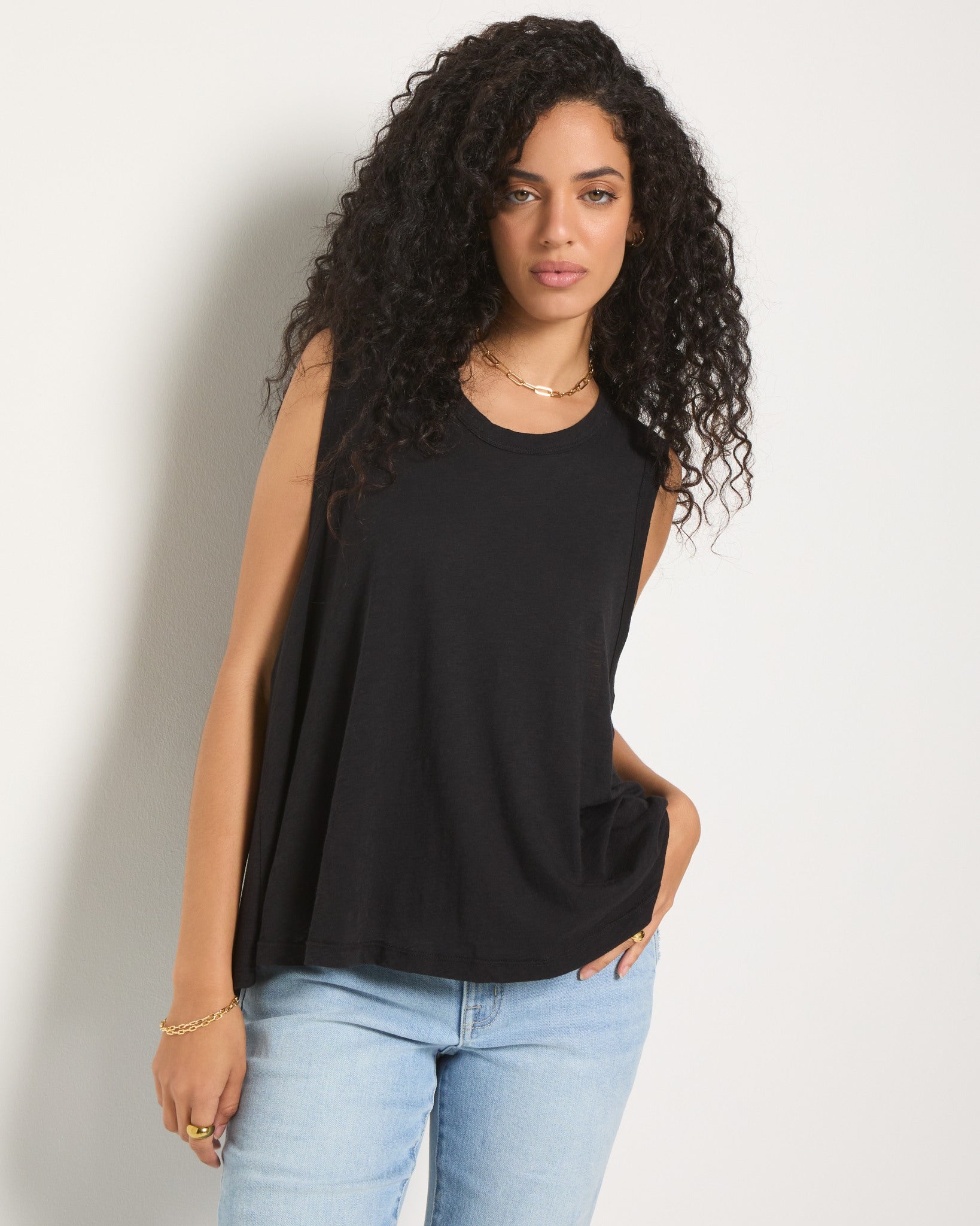 Black $|& SEAS Seabird Muscle Tank - SOF Front