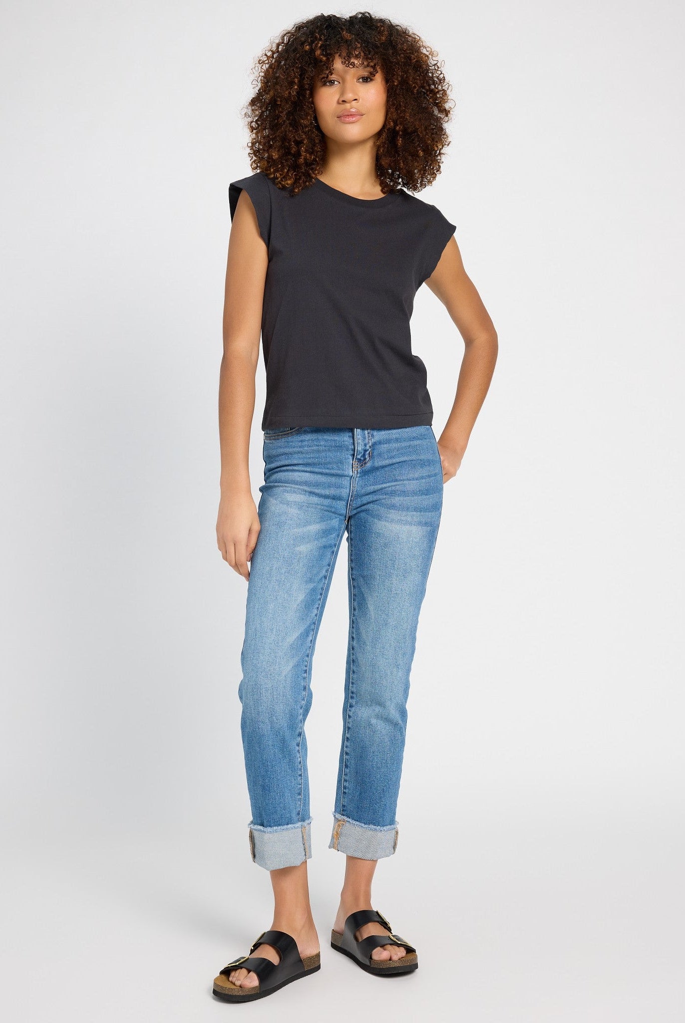 Faded Black $|& SEAS Tides Winged Muscle Tank - UGC On Fig