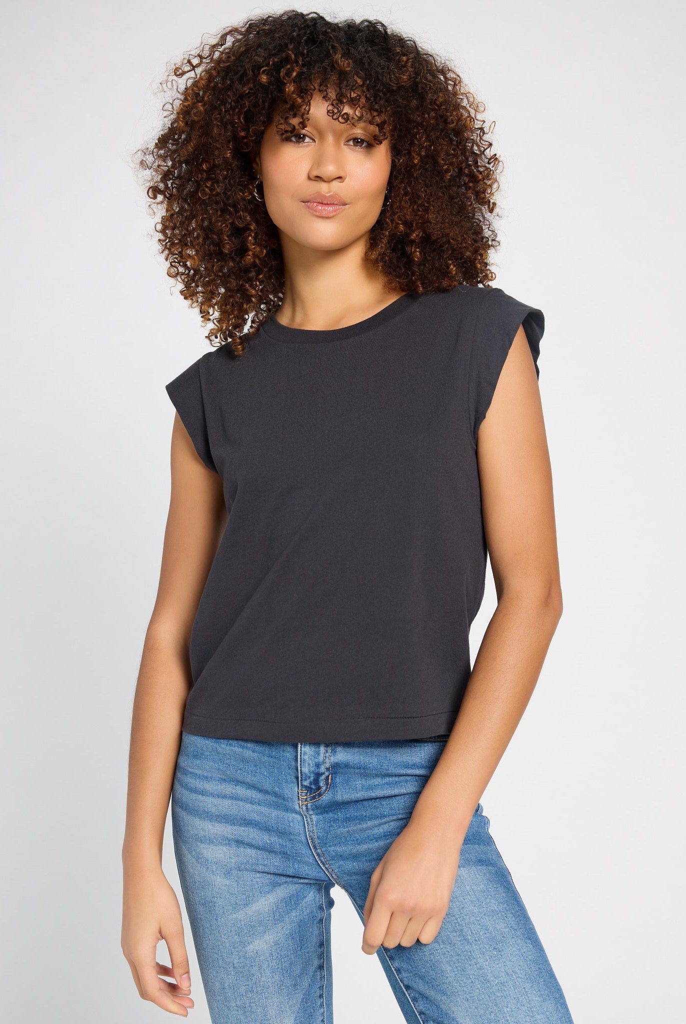 Faded Black $|& SEAS Tides Winged Muscle Tank - SOF Front