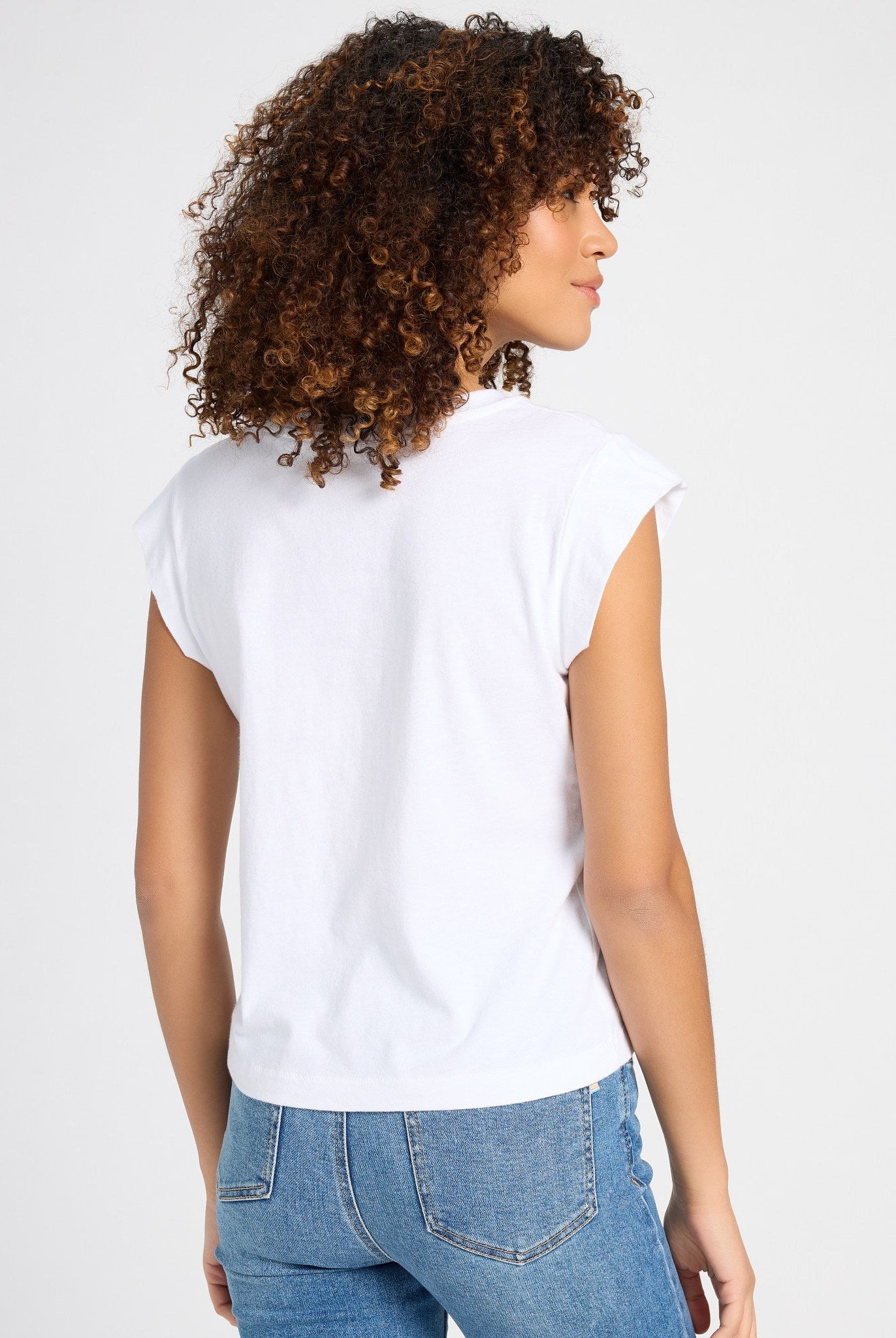 White $|& SEAS Tides Winged Muscle Tank - SOF Back