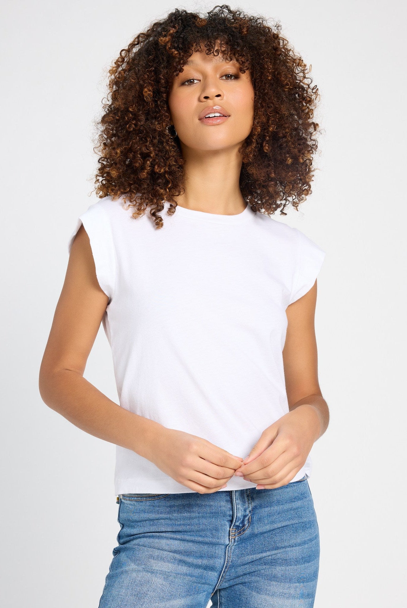 White $|& SEAS Tides Winged Muscle Tank - SOF Front