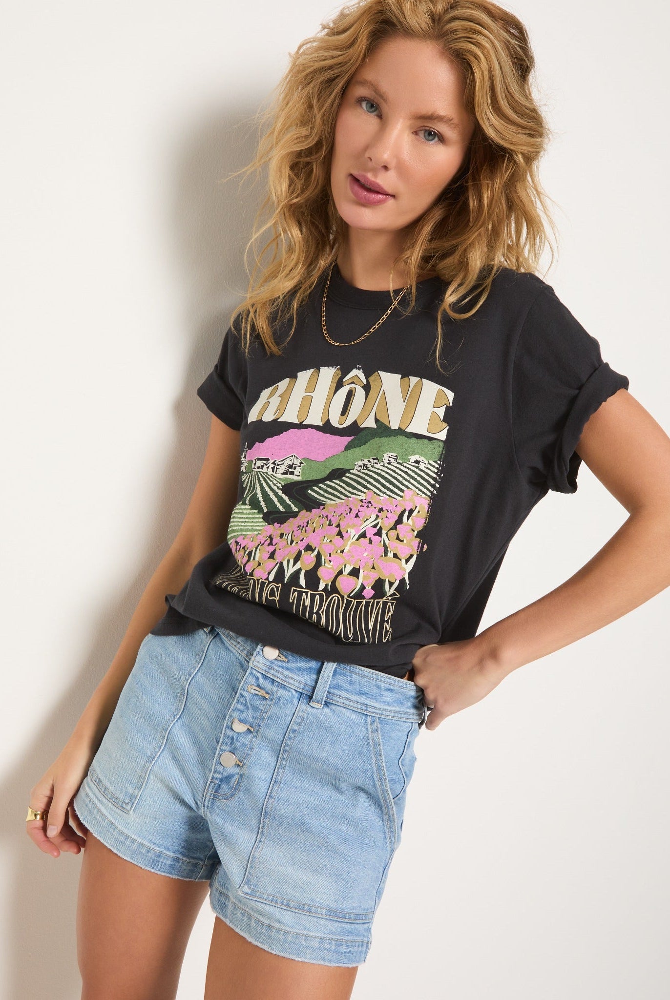 Faded Black $|& SEAS Rhone Current Relaxed Graphic Tee - SOF Front