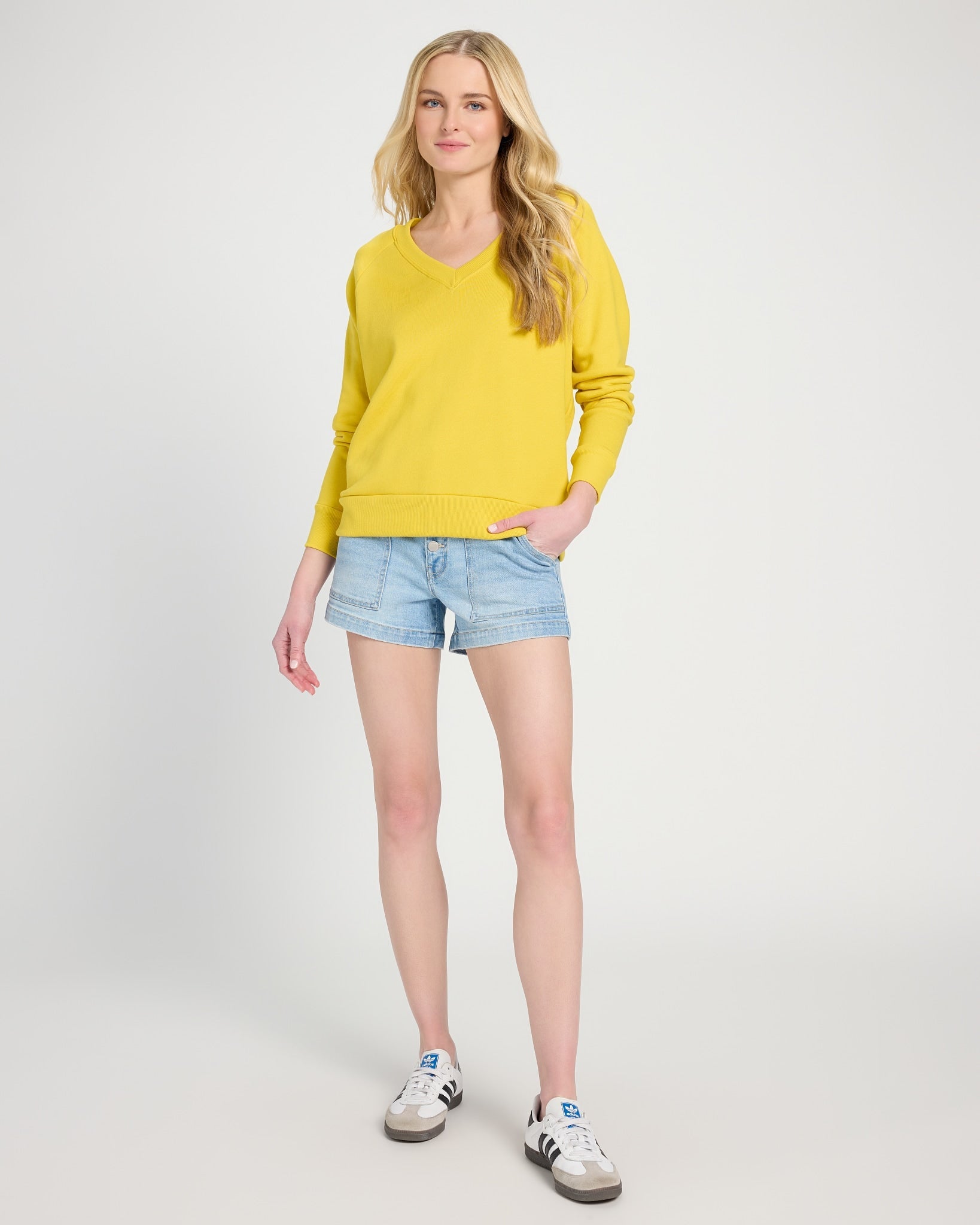 Amber Haze $|& SEAS Breaker V-Neck Sweatshirt - UGC On Fig