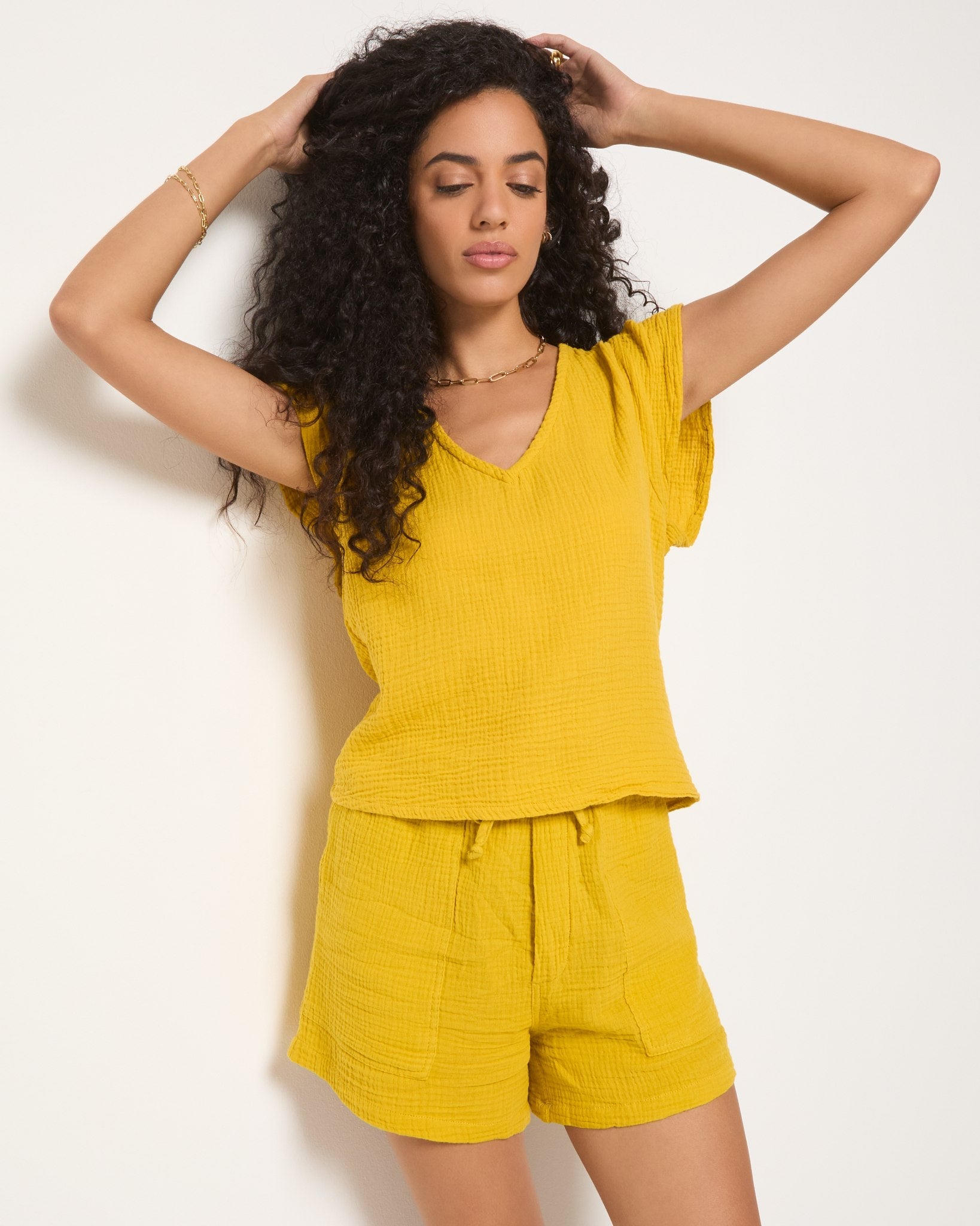 Amber Haze $|& SEAS Gulls Gauze Tank - VOF Front