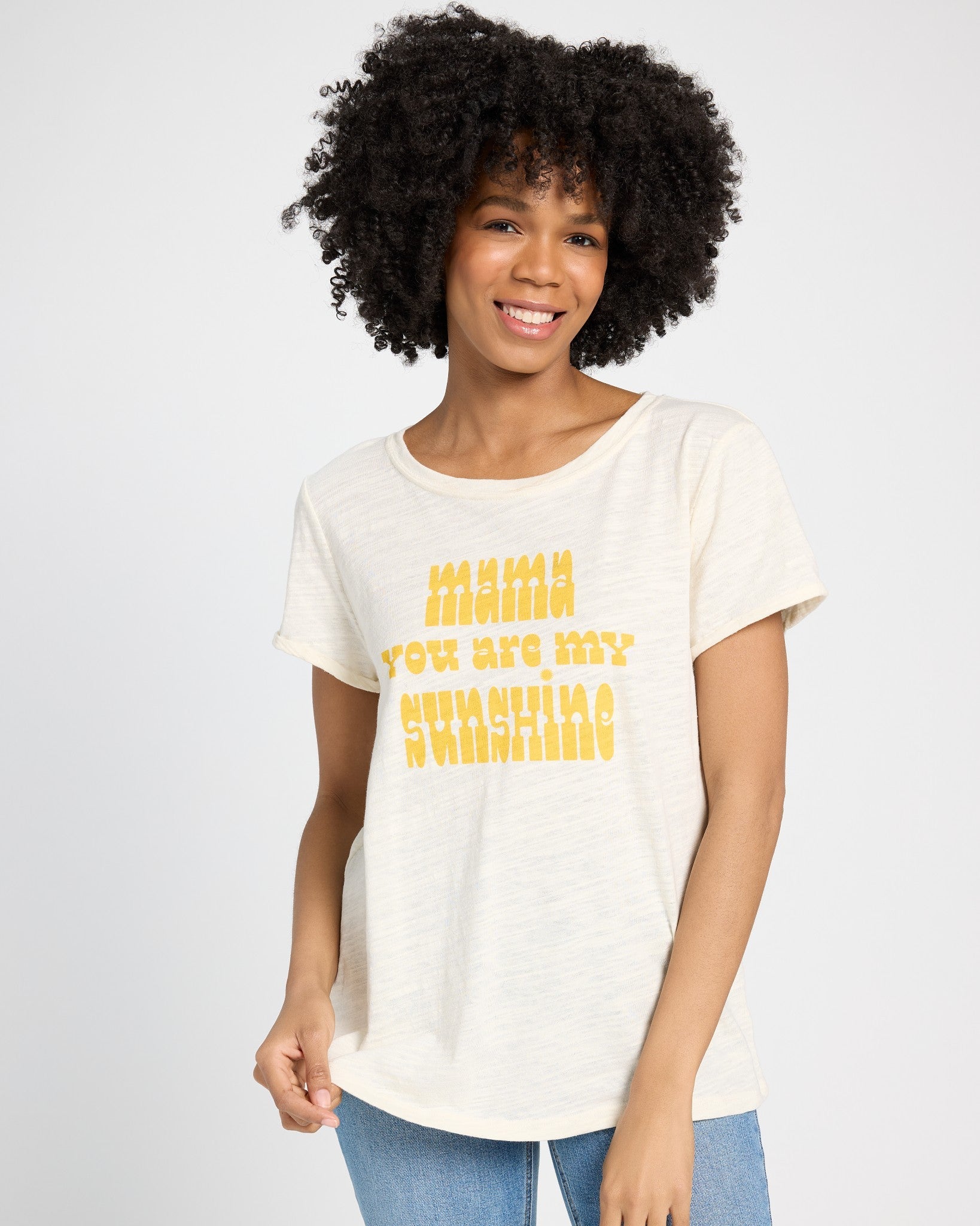Cream $|& SEAS Mama Sunshine Everyday Graphic Tee - SOF Front