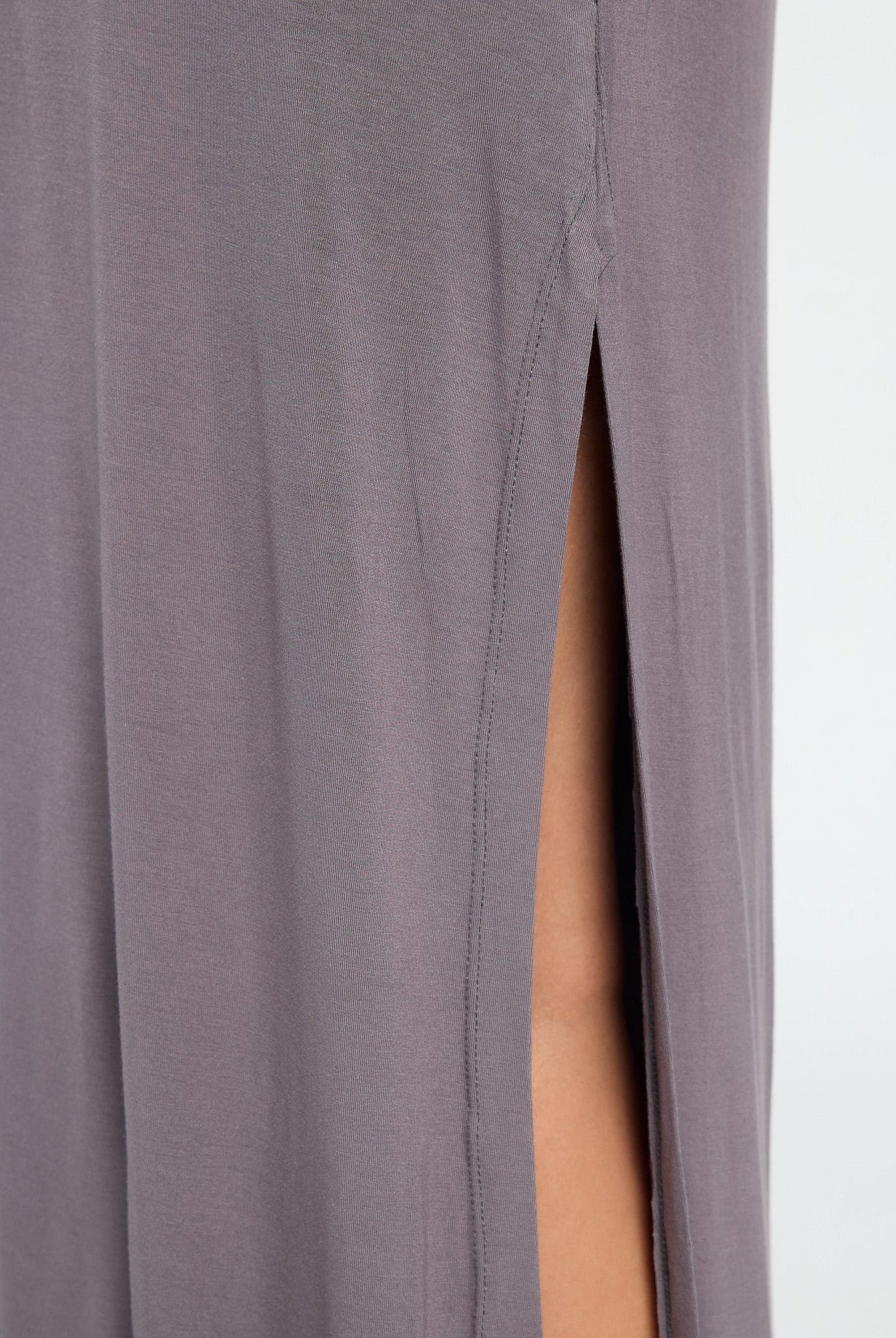 Charcoal $|& SEAS Malibu Muse Lounge Dress - SOF Full Front