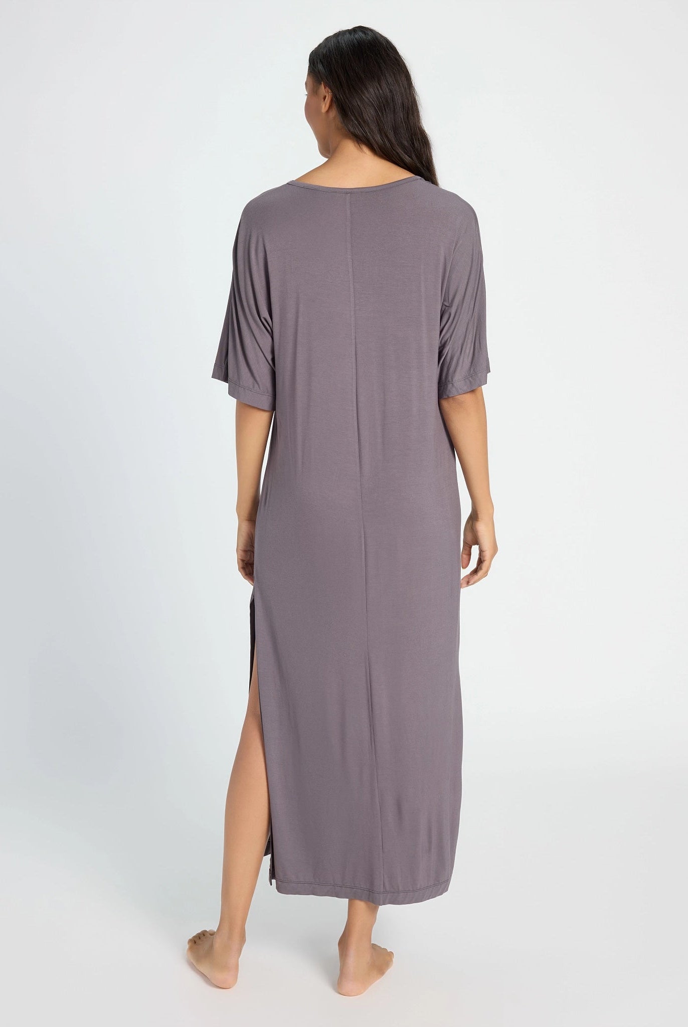 Charcoal $|& SEAS Malibu Muse Lounge Dress - SOF Back