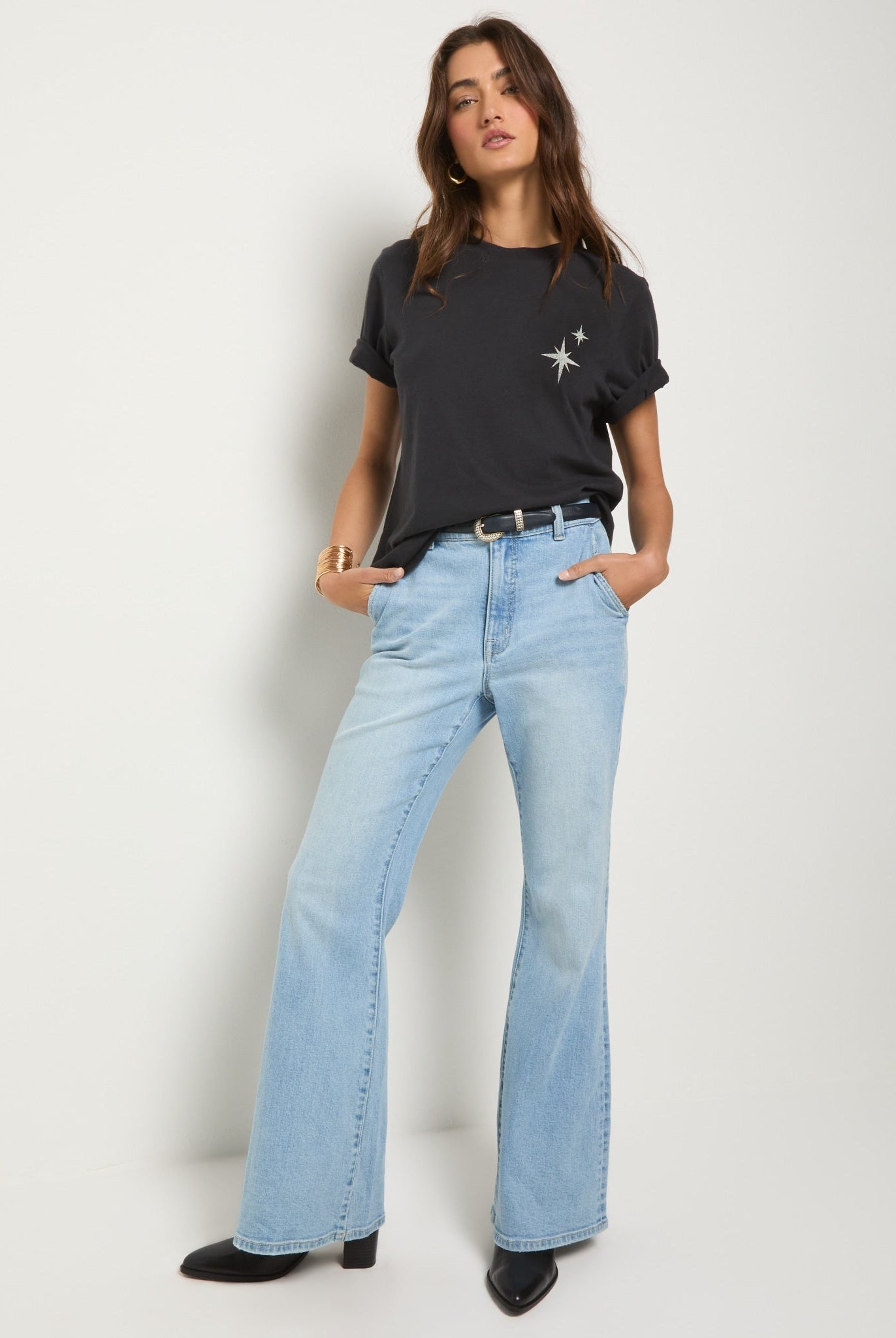 Faded Black $|& SEAS Golden Hour Current Relaxed Graphic Tee - UGC On Fig