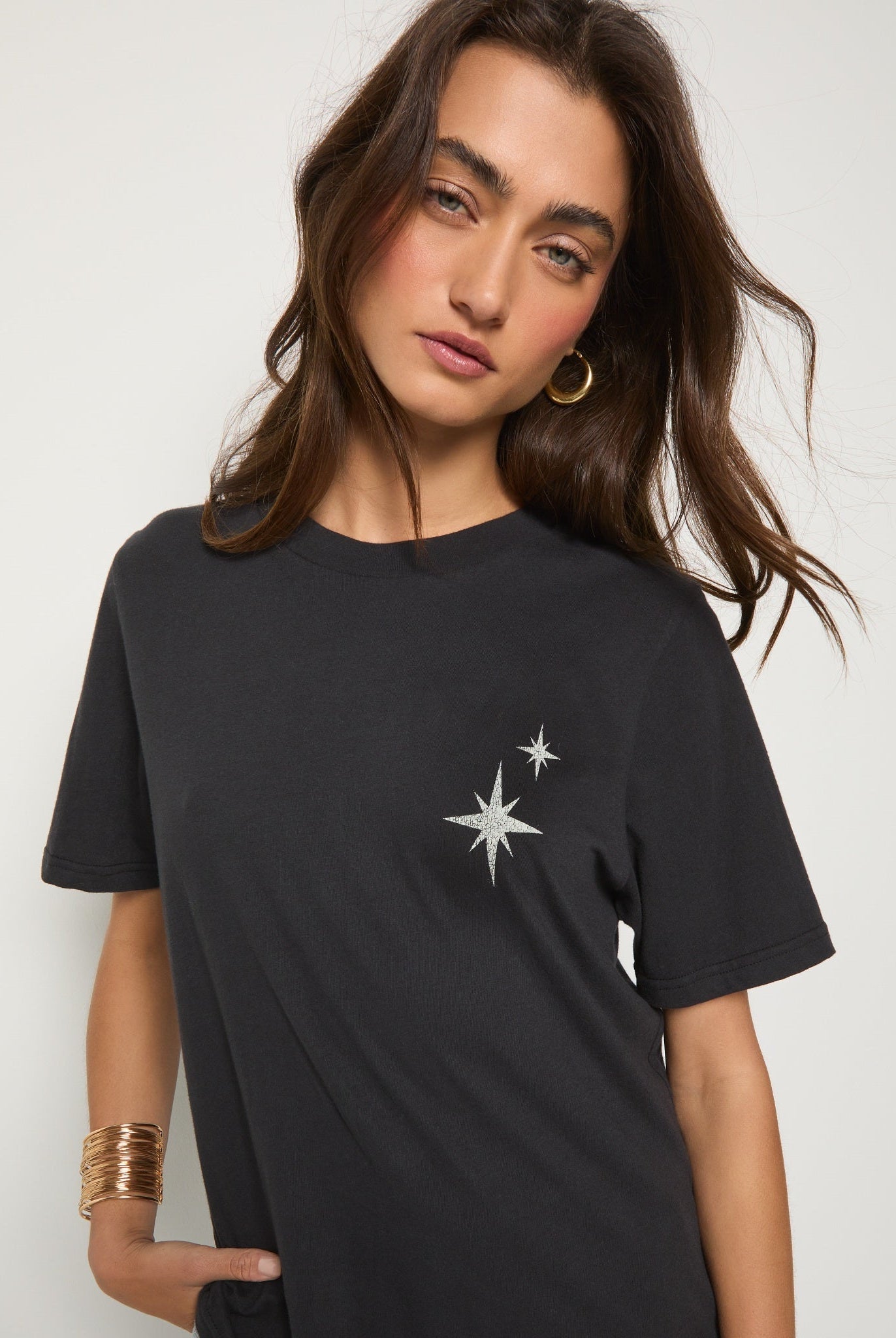 Faded Black $|& SEAS Golden Hour Current Relaxed Graphic Tee - SOF Full Front