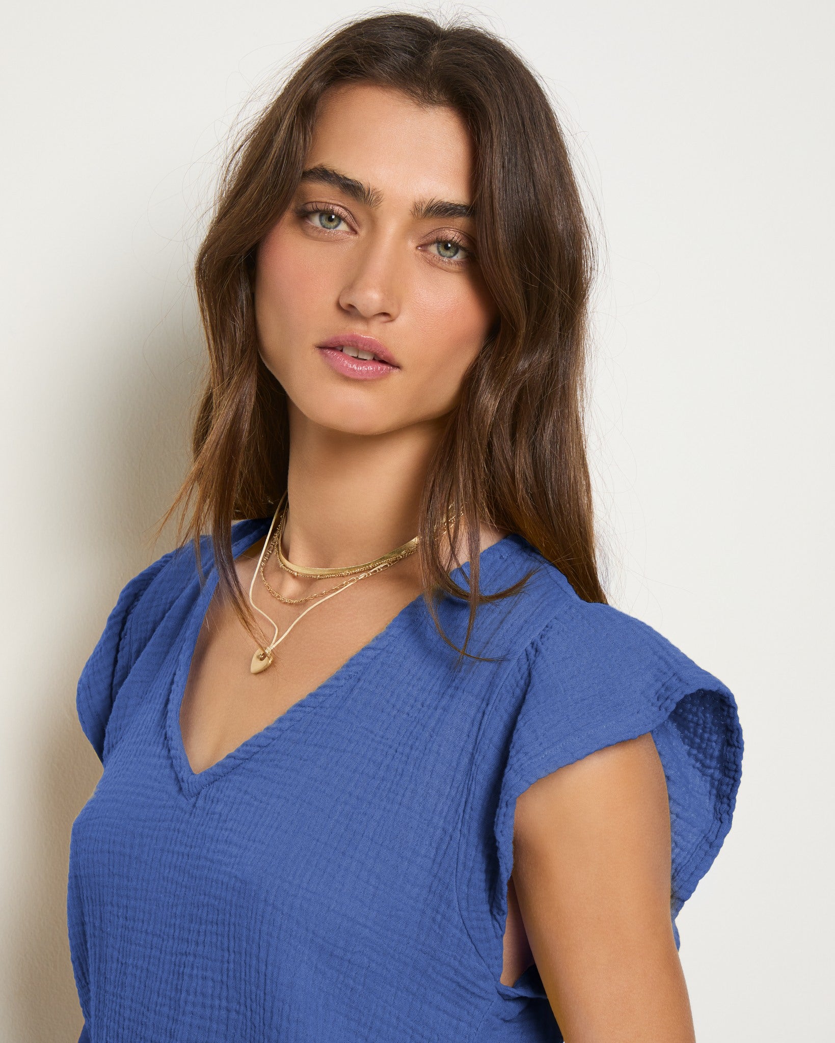 Clearwater $|& SEAS Gulls Gauze Tank - SOF Full Front