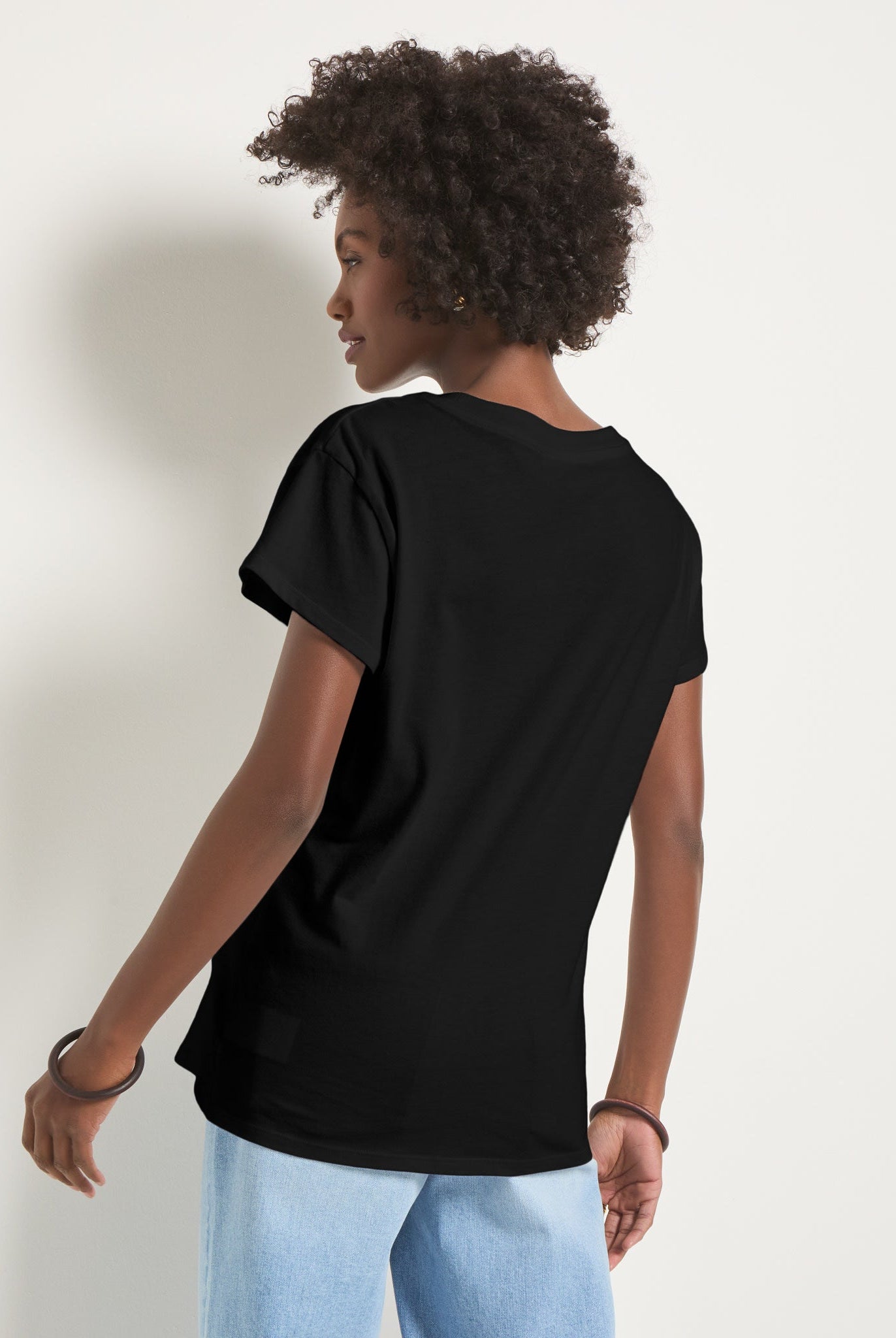 White $|& SEAS Beachside Scoop Neck Tee - SOF Back