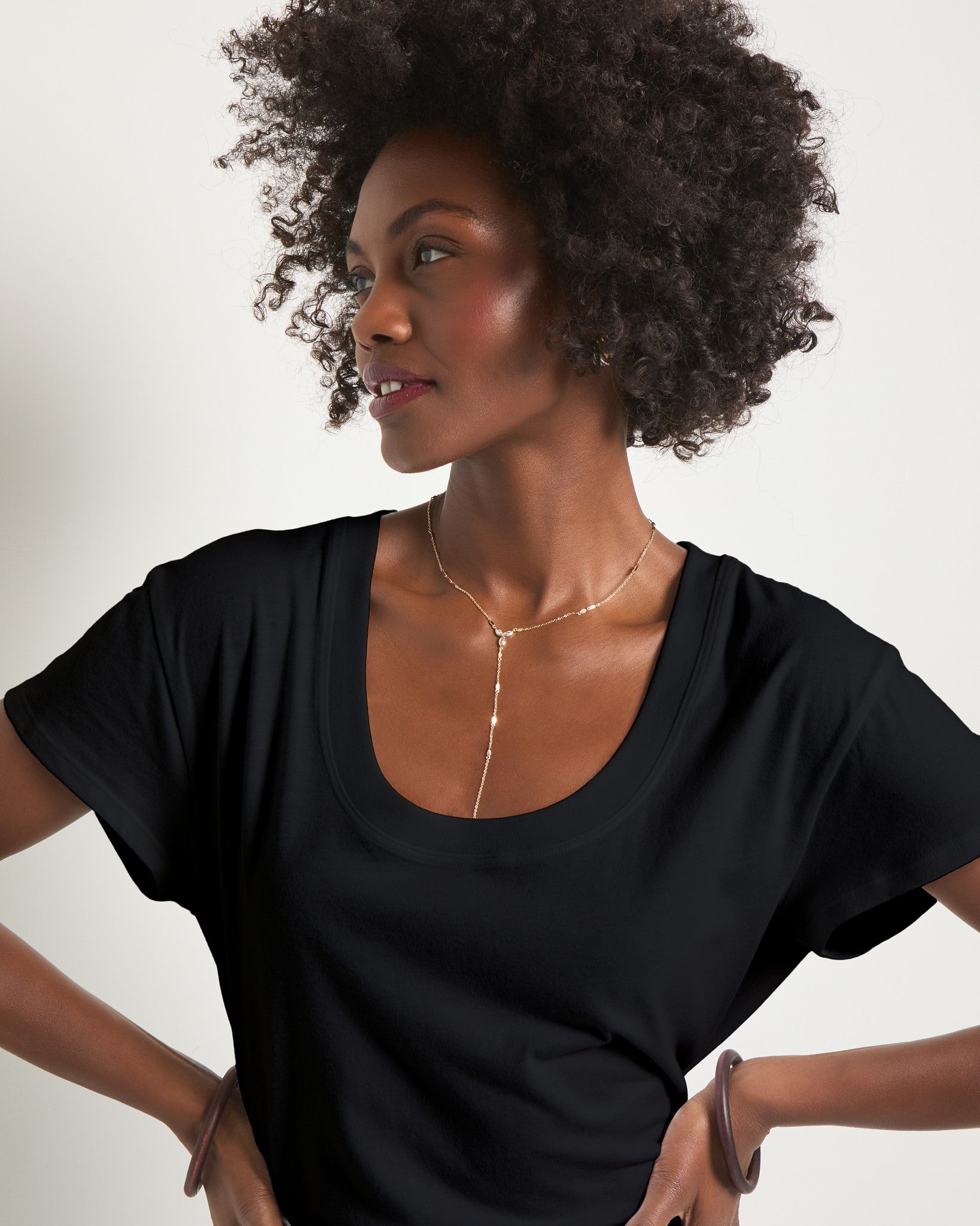 Faded Black $|& SEAS Beachside Scoop Neck Tee - SOF Full Front