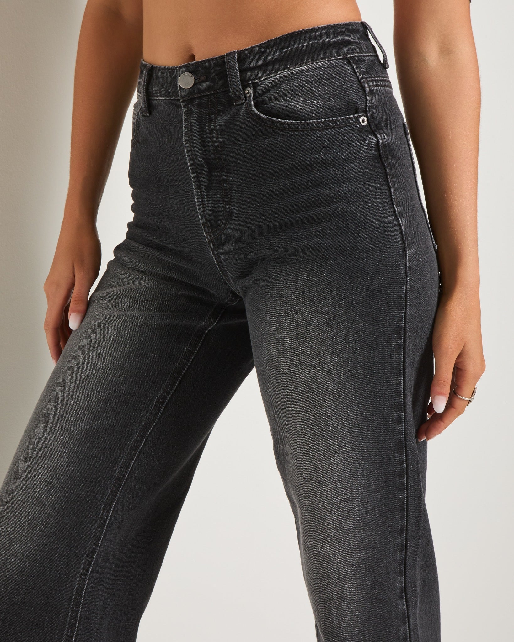 Midnight $|& SEAS Saltwater Wide Leg Jean - VOF Side