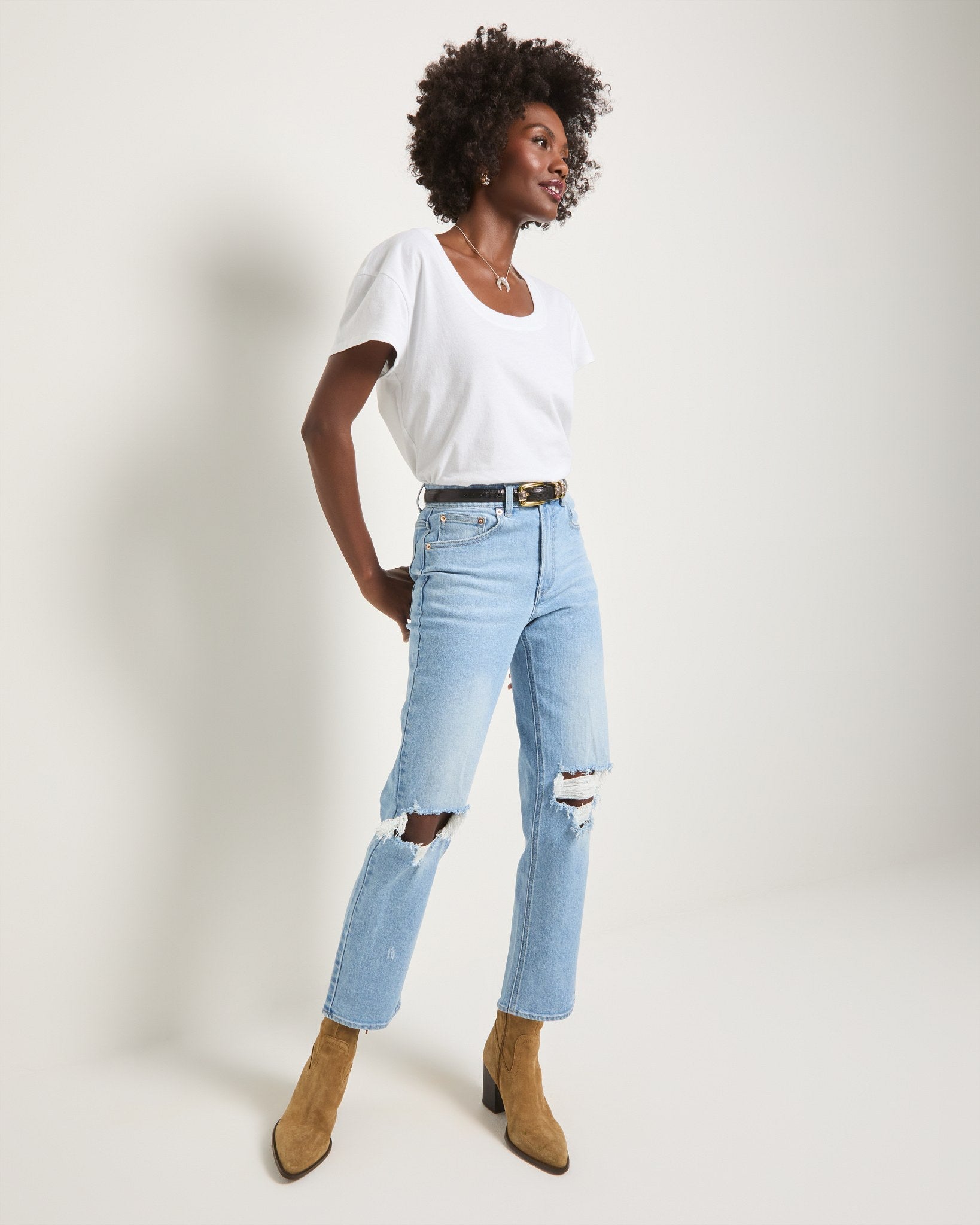 Lakeside $|& SEAS Bray Straight Distressed Jean - UGC On Fig