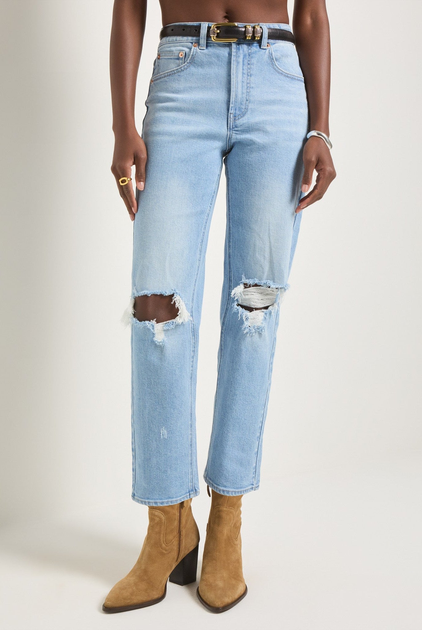 Lakeside $|& SEAS Bray Straight Distressed Jean - SOF Front