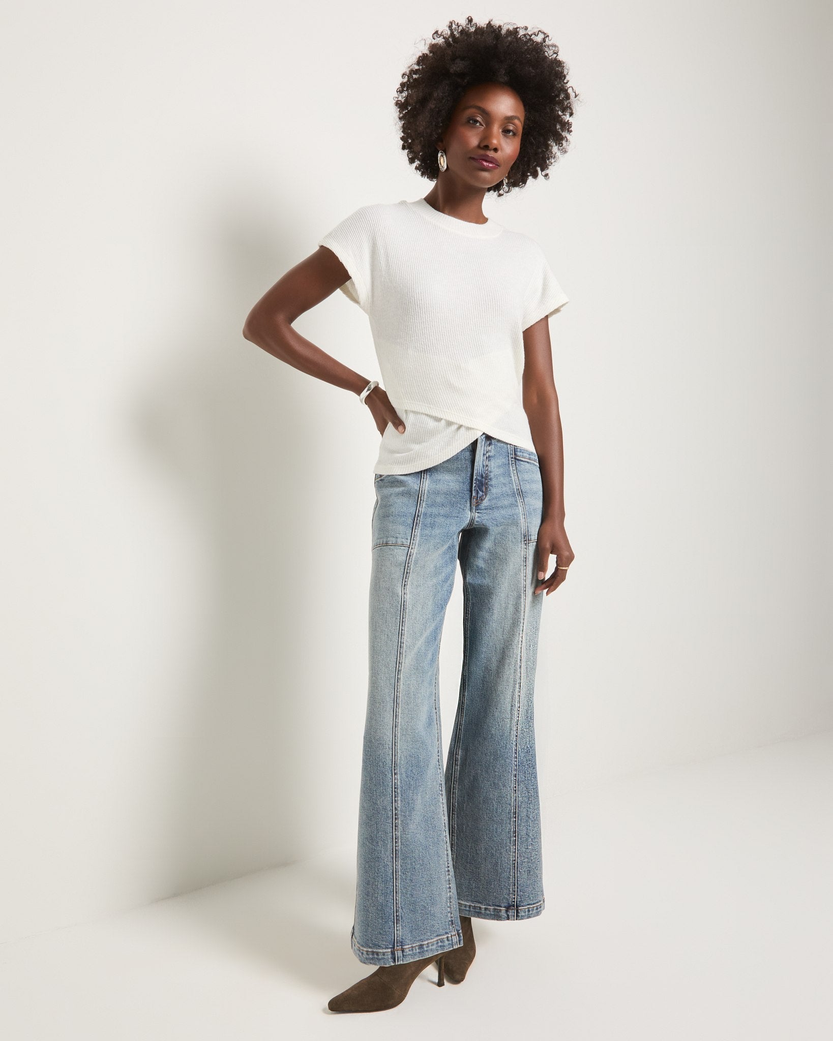 Cream $|& SEAS Desert Sky Mock Neck Top - UGC On Fig