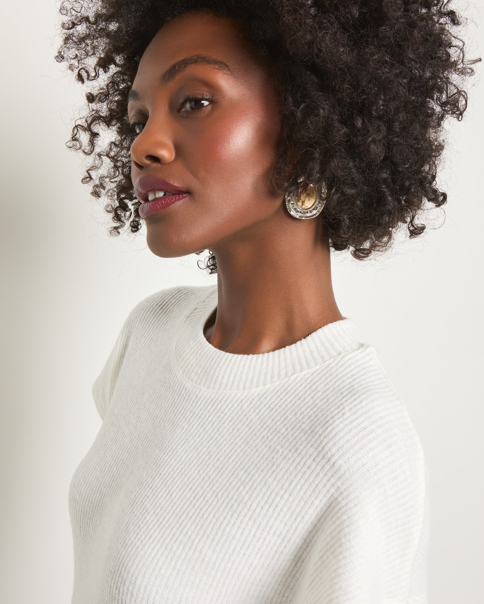 Cream $|& SEAS Desert Sky Mock Neck Top - SOF Full Front