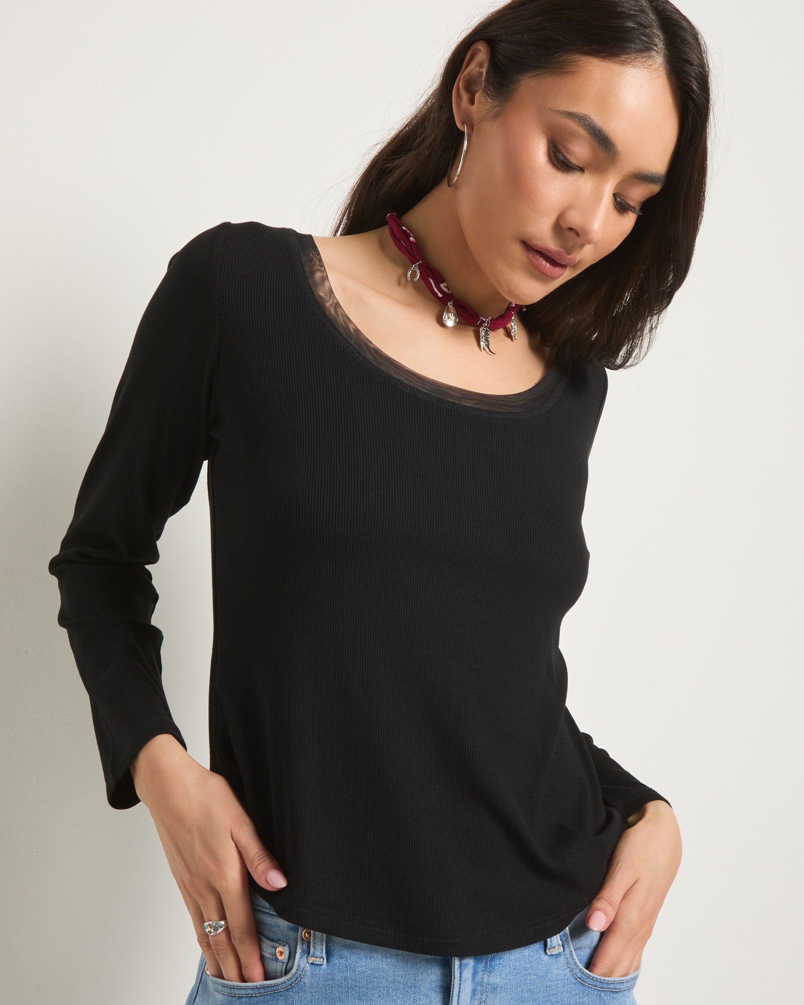 Black $|& SEAS Total Eclipse Top - SOF Front