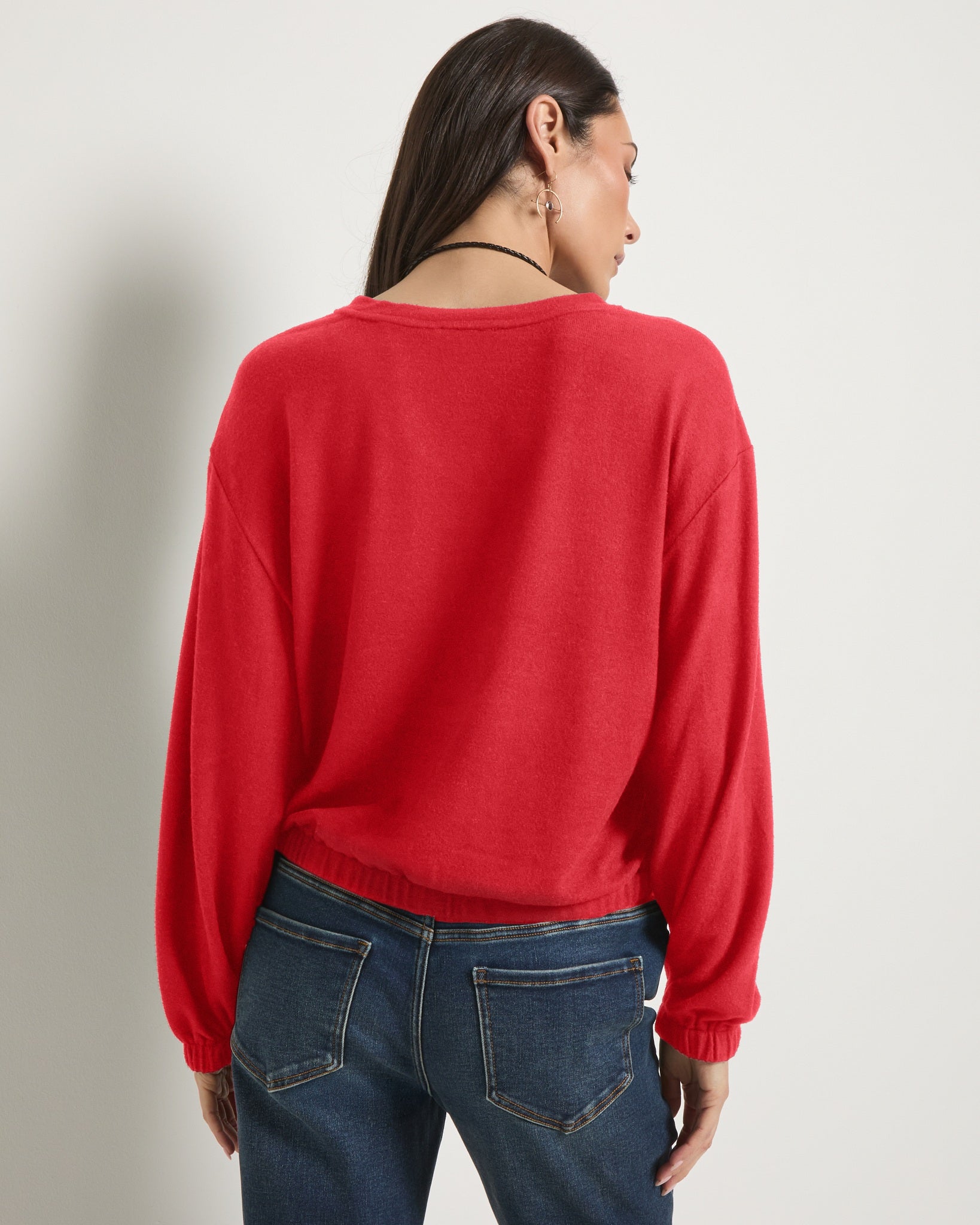 Pomegranate $|& SEAS Waverly V-Neck Top - SOF Back