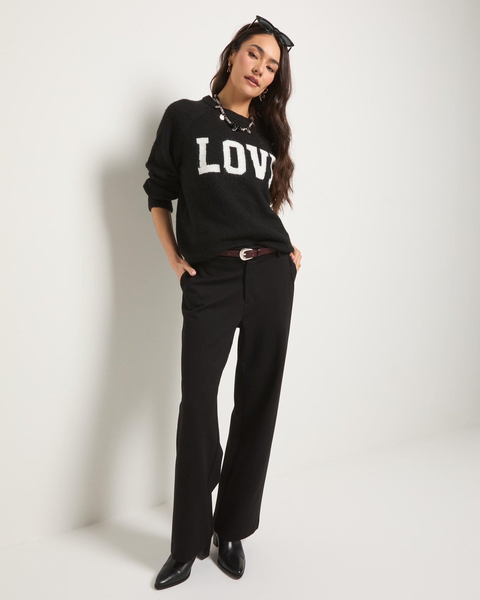 Black $|& SEAS Love Sweater - UGC On Fig