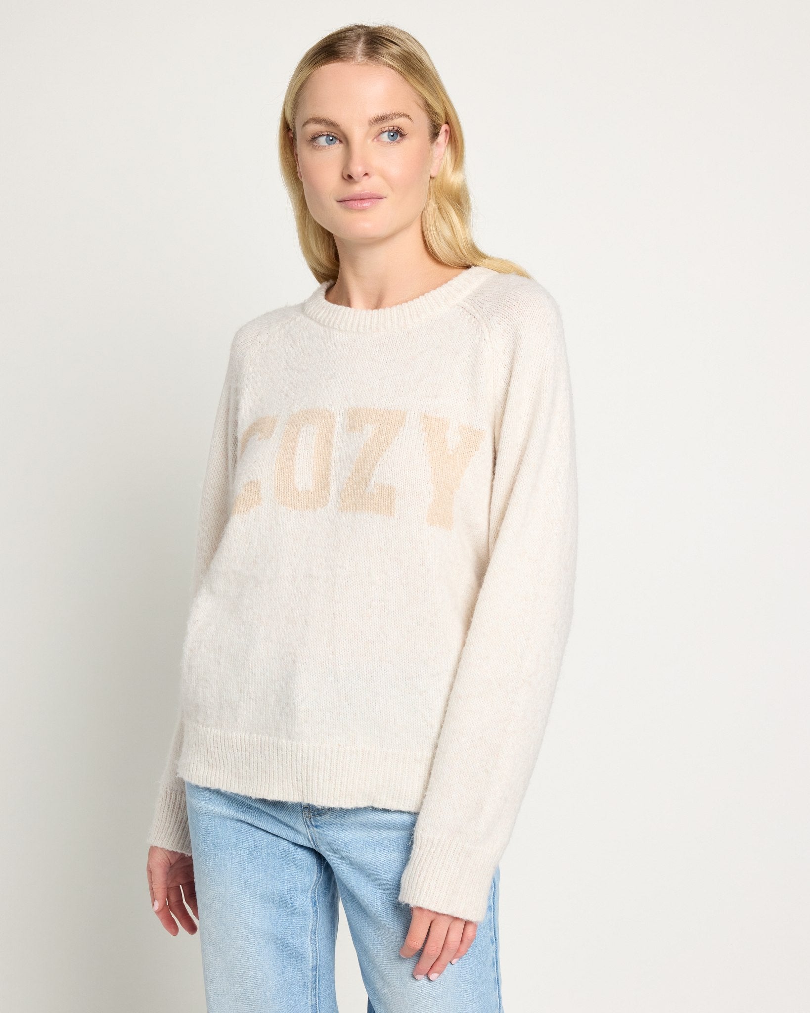 Heather Cream $|& SEAS Cozy Sweater - SOF Front