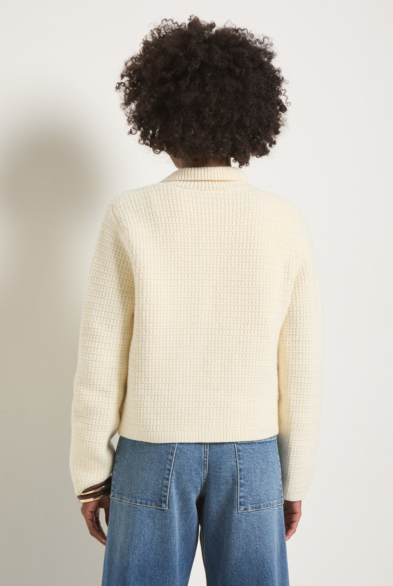 Cream $|& SEAS Serenity Pocket Cardigan - SOF Back