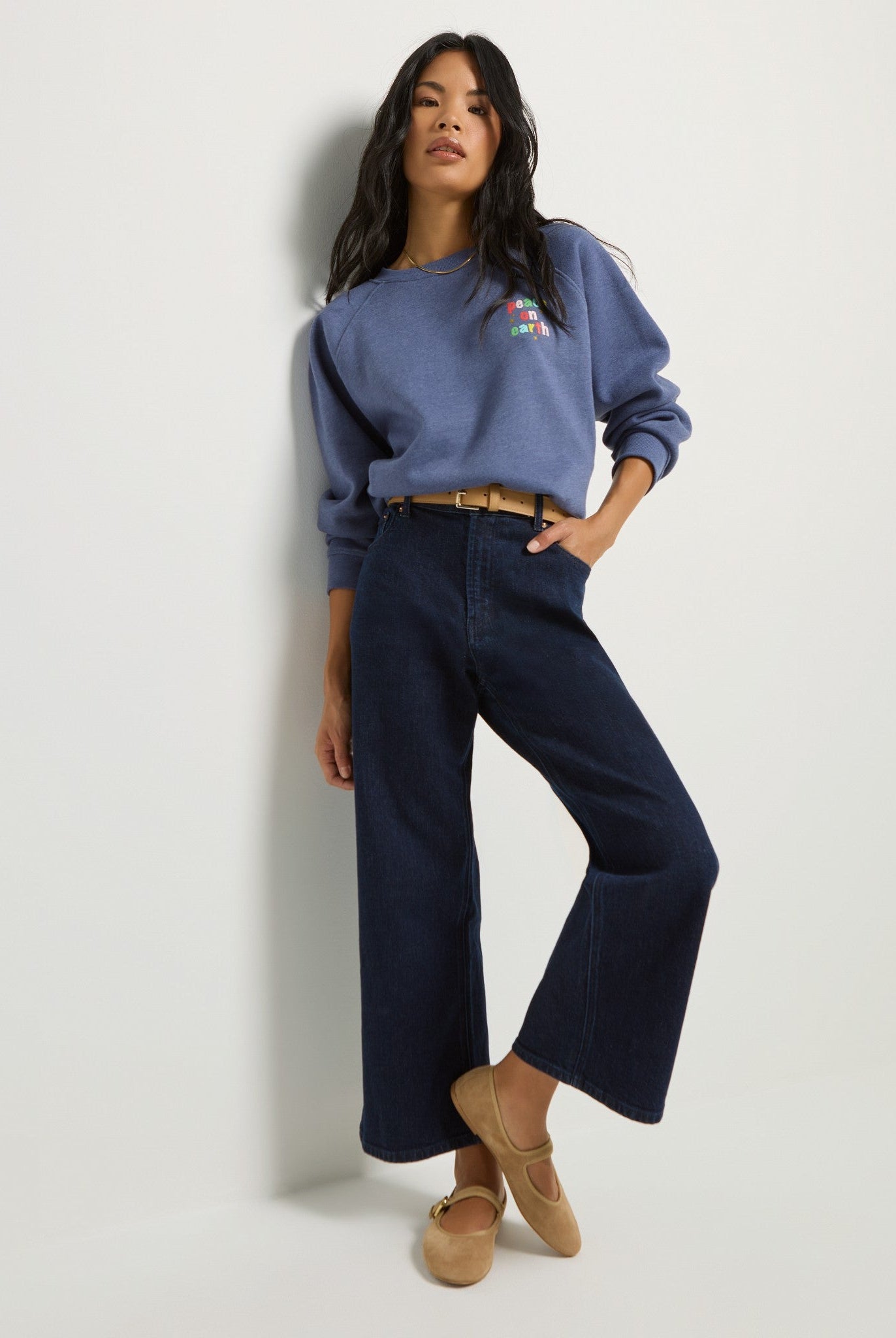 Low Tide $|& SEAS Roam Wide Leg Cropped Jean - UGC On Fig