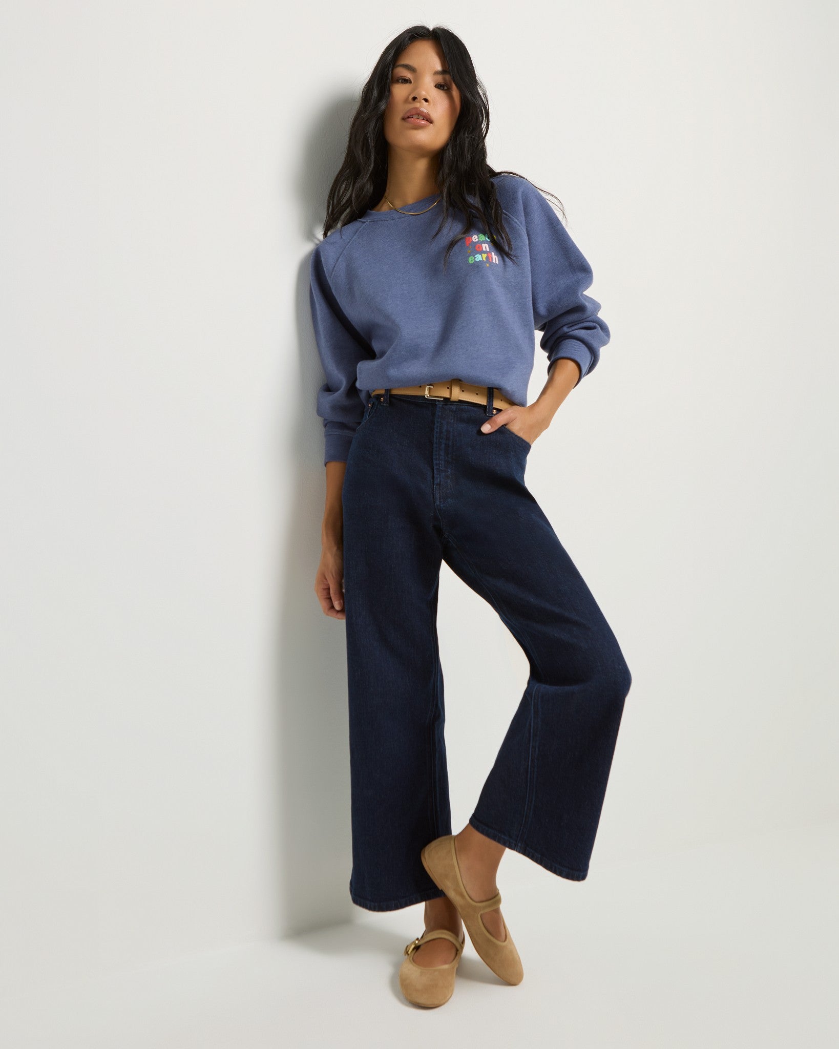 Low Tide $|& SEAS Roam Wide Leg Cropped Jean - UGC On Fig