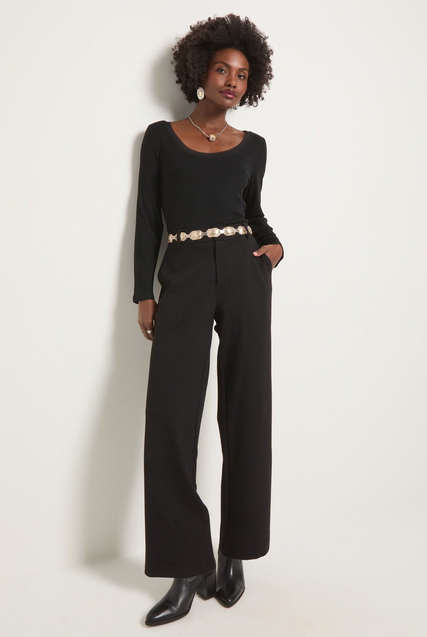 Black $|& SEAS Eventide Ponte Trouser - UGC On Fig