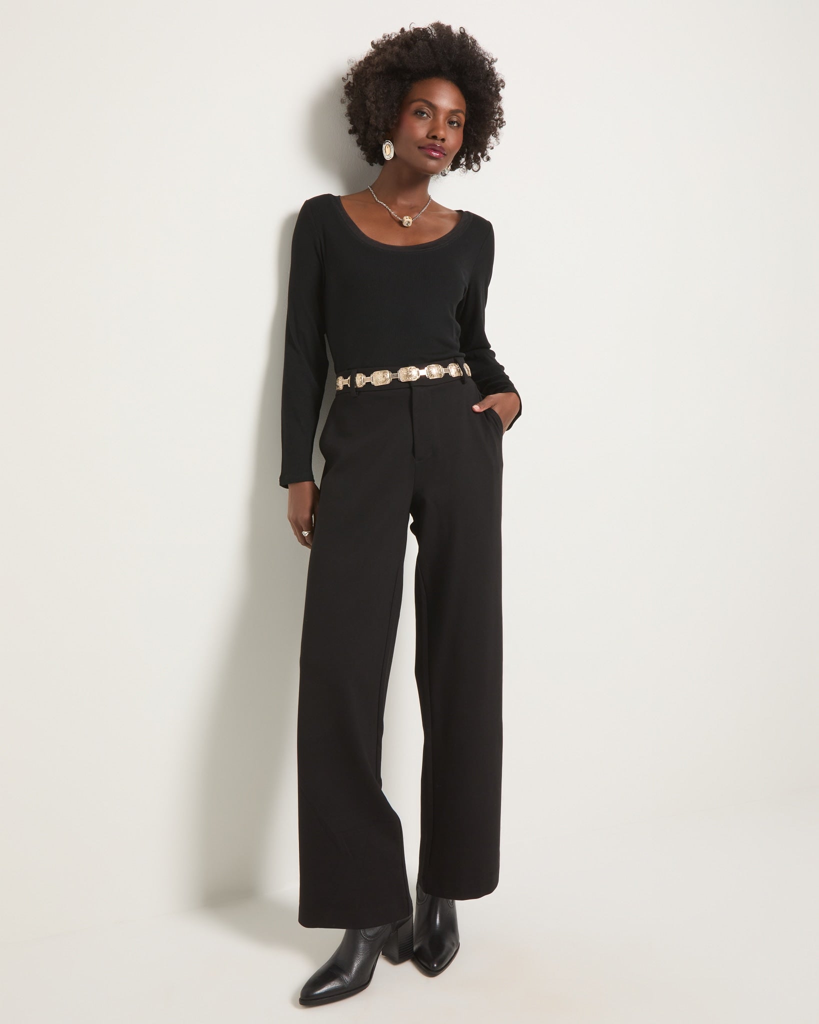 Black $|& SEAS Eventide Ponte Trouser - UGC On Fig