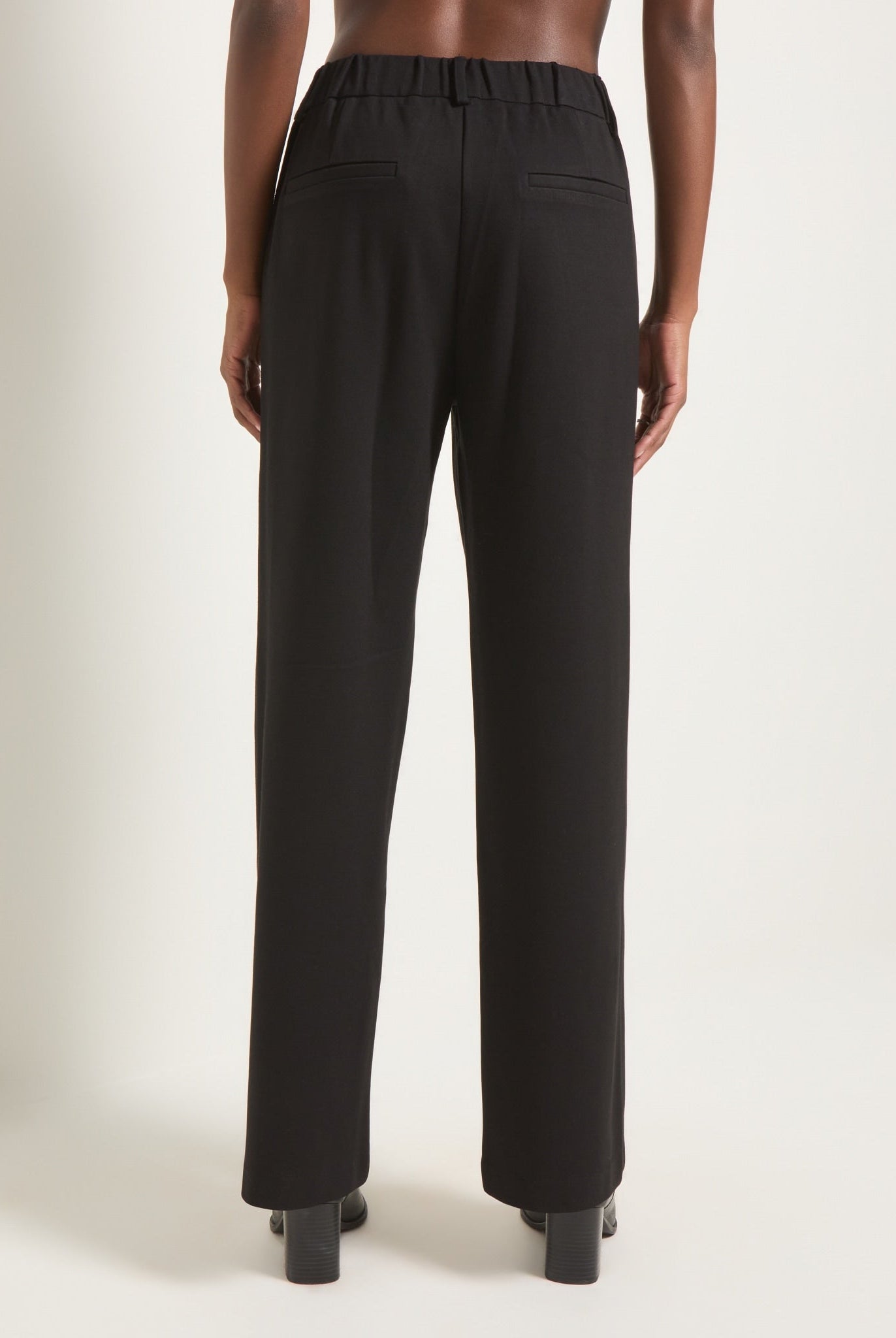 Black $|& SEAS Eventide Ponte Trouser - SOF Back