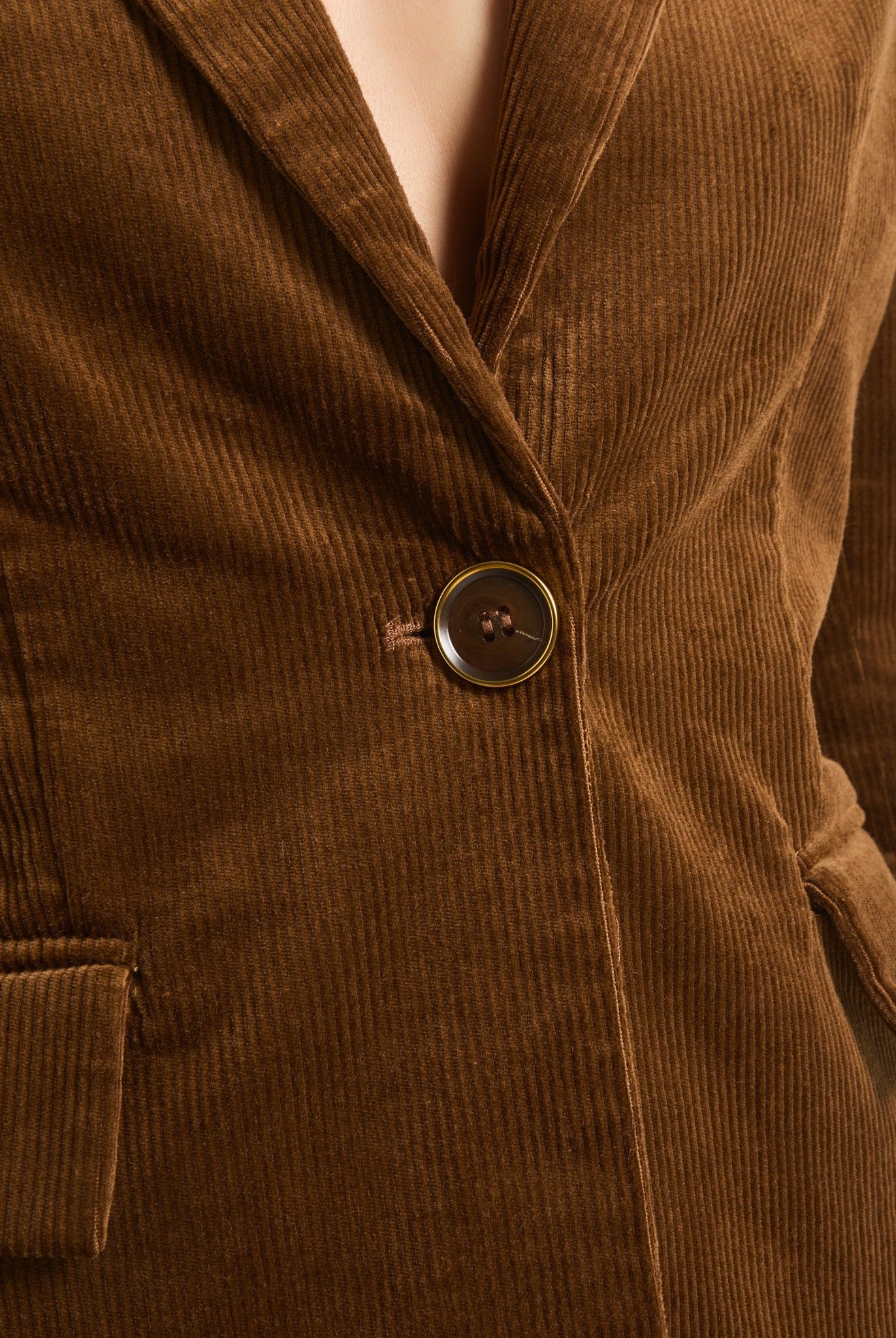 Toffee $|& SEAS Ivy Corduroy Blazer - VOF Front