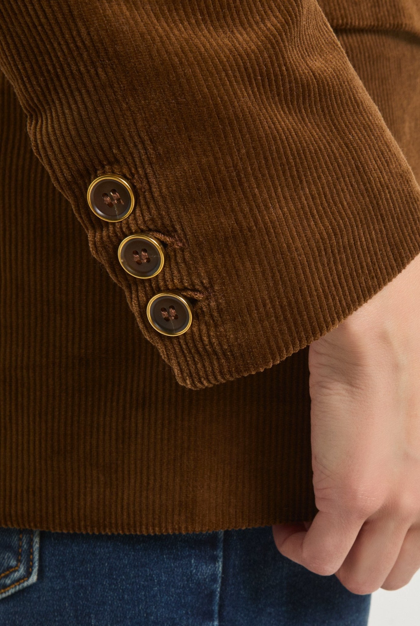 Toffee $|& SEAS Ivy Corduroy Blazer - SOF Full Front