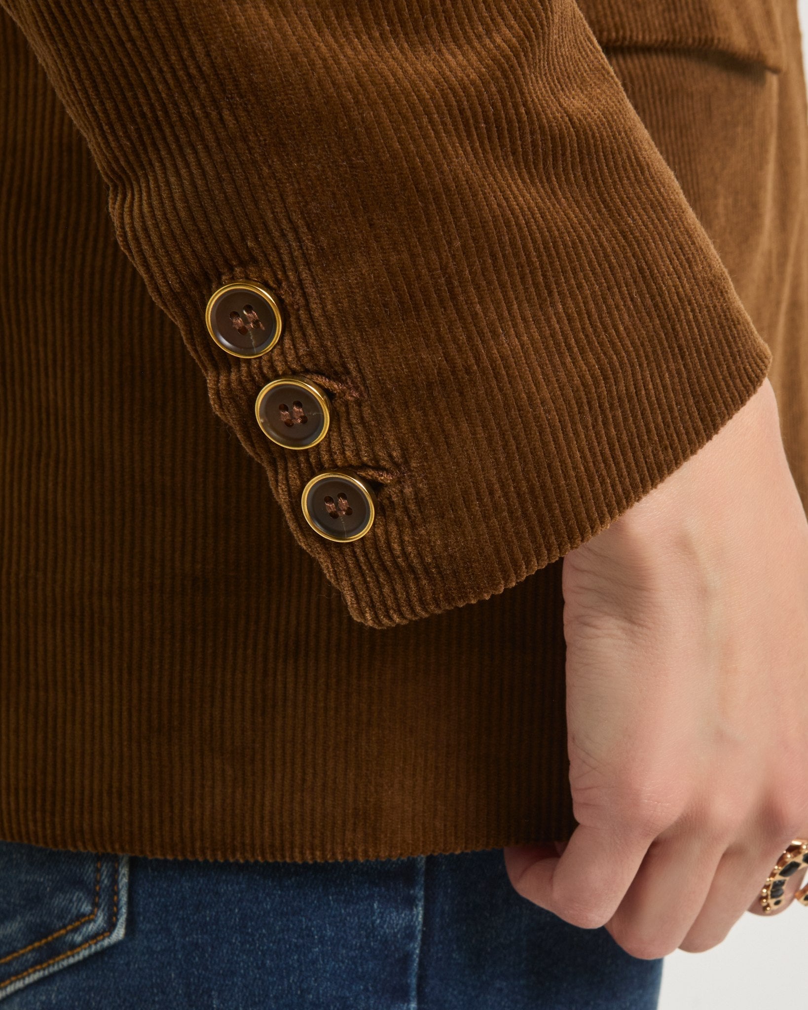 Toffee $|& SEAS Ivy Corduroy Blazer - SOF Full Front