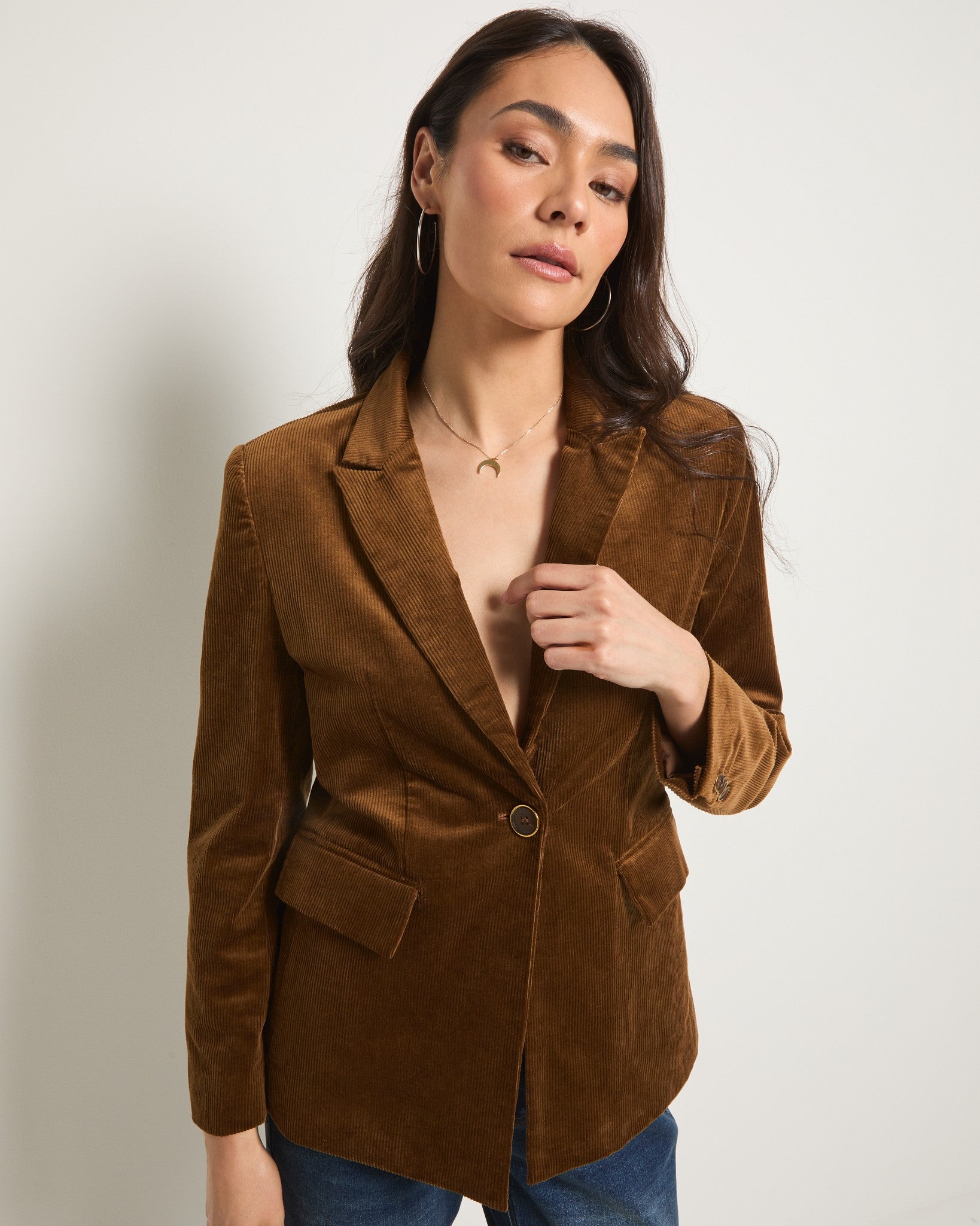 Toffee $|& SEAS Ivy Corduroy Blazer - SOF Front
