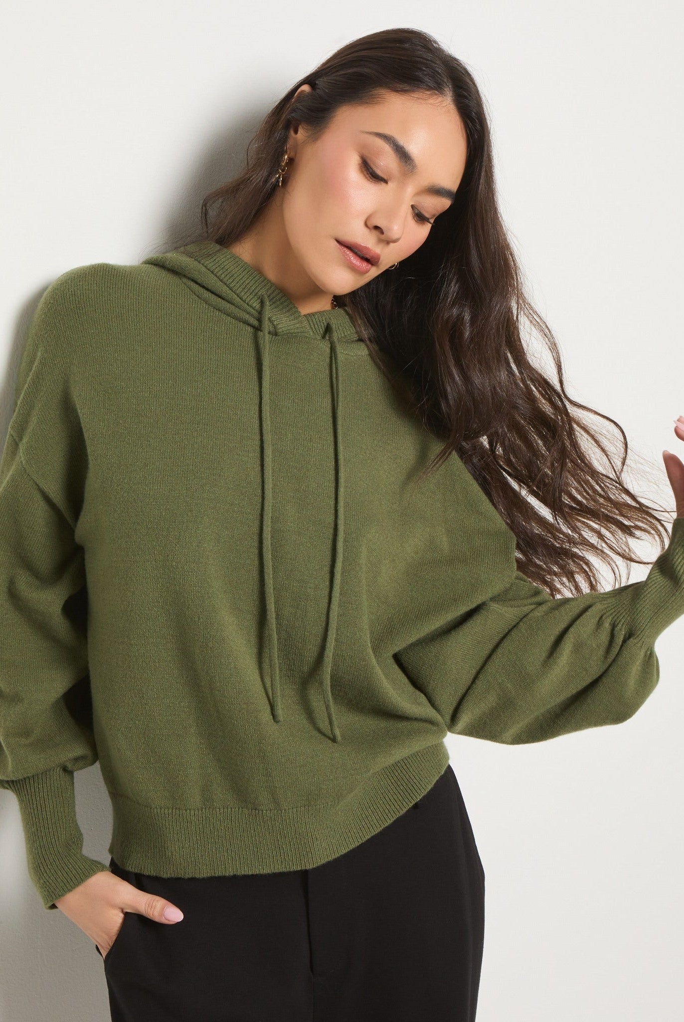 Olive Branch $|& SEAS Grove Hooded Sweater - VOF Front