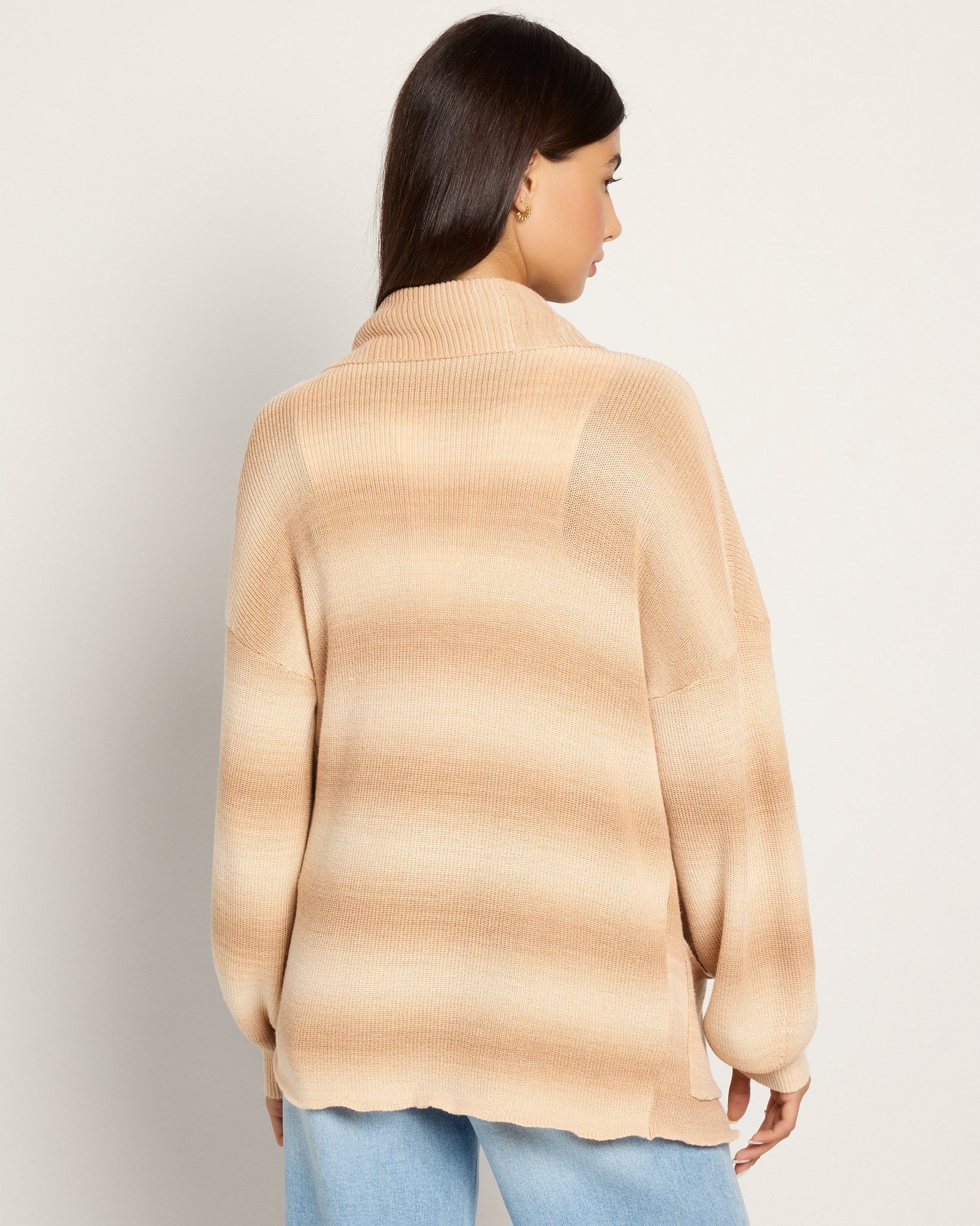 Light Toffee $|& SEAS Sapphire Spacedye Cardigan - SOF Back